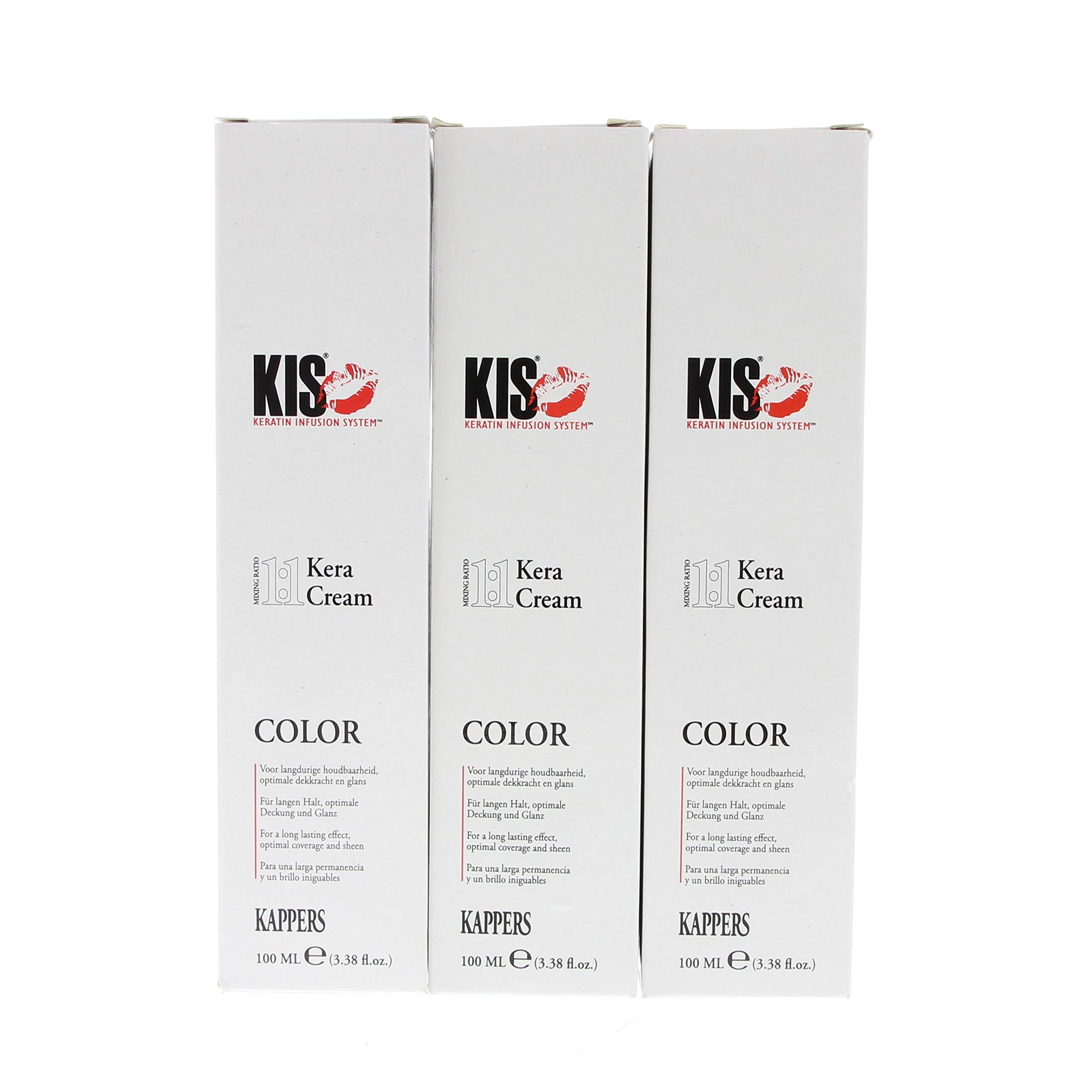 KIS KeraCream Colour Permanent Hair Colour Cream, 100 ml, Red, High Coverage, Intensive Hair Colour, Keratin Infusion, Animal-Friendly and Sustainable