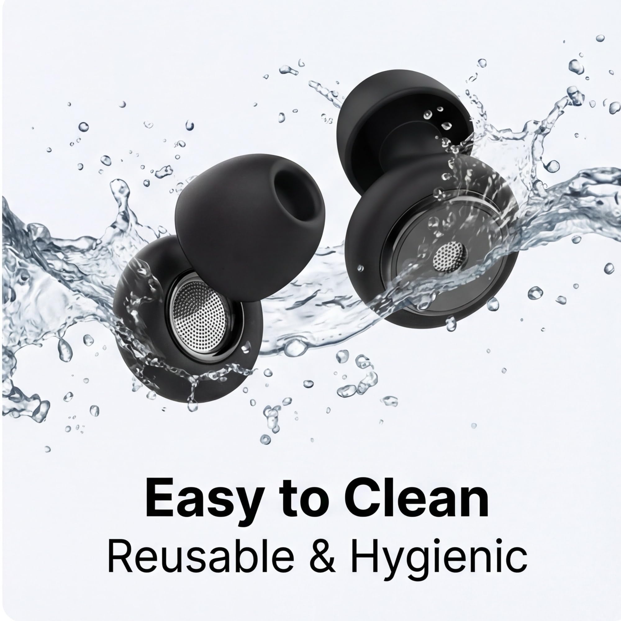 Tapones para los oídos para dormir de lado, reducción de ruido de 45 dB, cómodos tapones de silicona suave para ronquidos, viajes y ruido nocturno