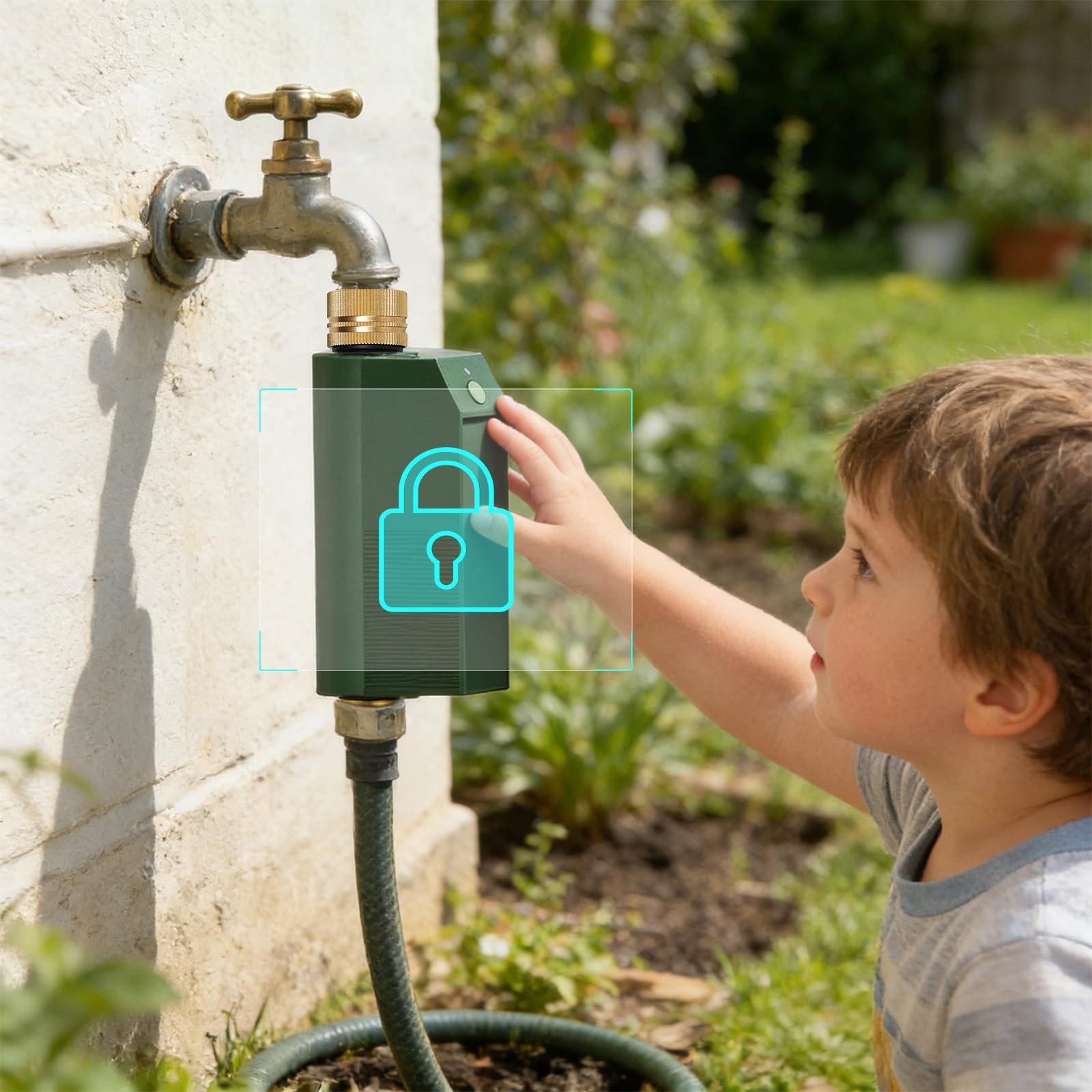 Tuyas - Temporizador de agua con WiFi, controlador de válvula inteligente, entrada de latón, sistema de riego automático de jardín, IP65, impermeable