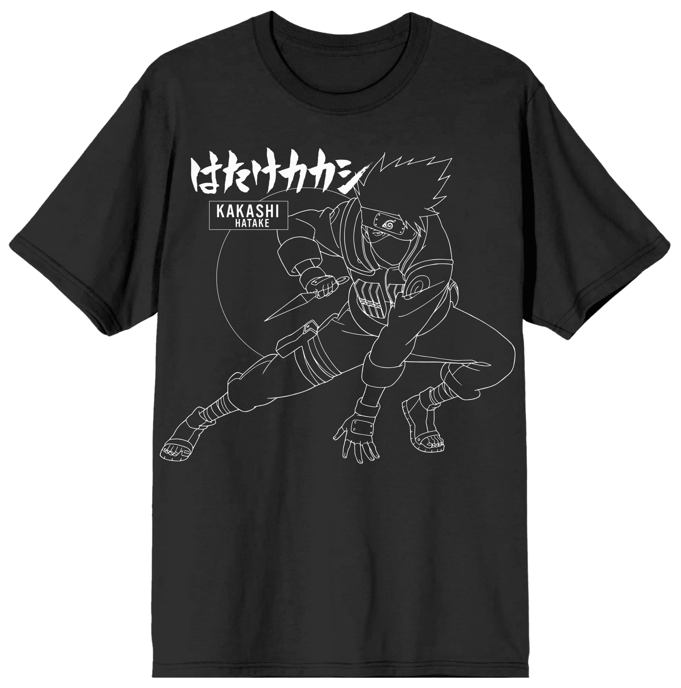 Amazon.com: Naruto Shippuden Kakashi Hatake Graphic Men's Black T