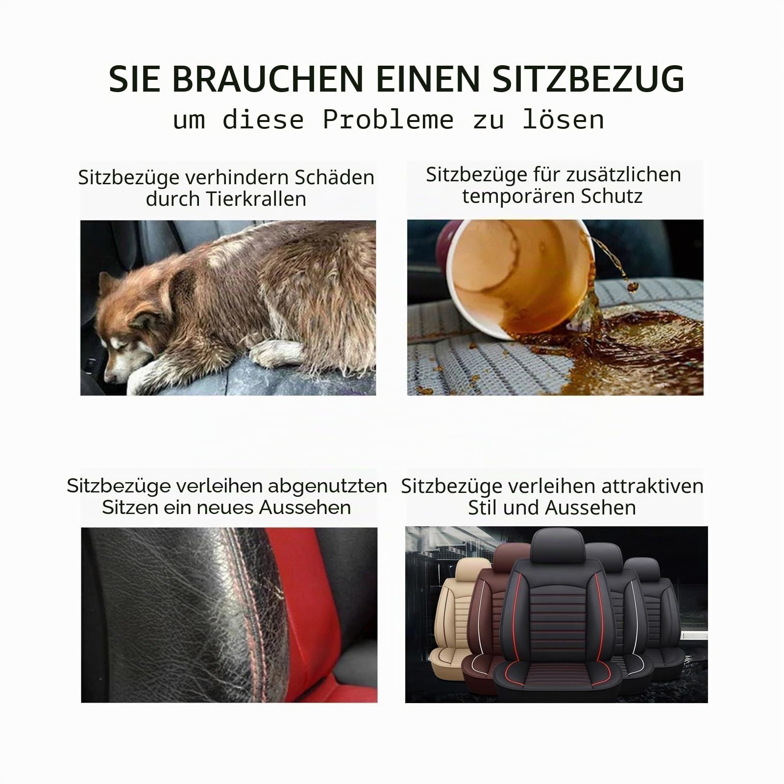 Auto-Sitzbezug Komplettset,für VW T5 T6 T6.1 California Multivan Transporter T7 Auto-Schonbezüge die Vordersitze Rückbank Autositzbezüge Set Auto-Zubehör Innenraum,A