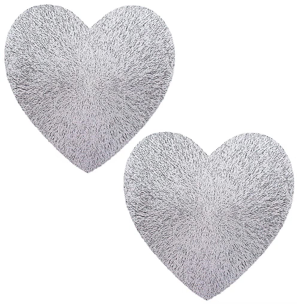 TULIMET Lot De 4 Sets De Table Lavables En Forme De Cœur Pour La Fête