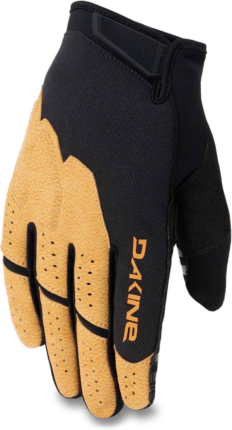 Dakine Bike Gloves for Men, Protective Cycling Gloves with Knuckle Guard, Durable MTB Riding Gloves with Grip, Touchscreen Compatible, Size: Small, Color: Tan