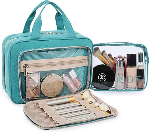 Miniatura 2 de BAGSMART - Neceser de aseo para colgar, organizador de maquillaje para viajar, aprobado por la Administración de Seguridad en el Transporte (TSA),