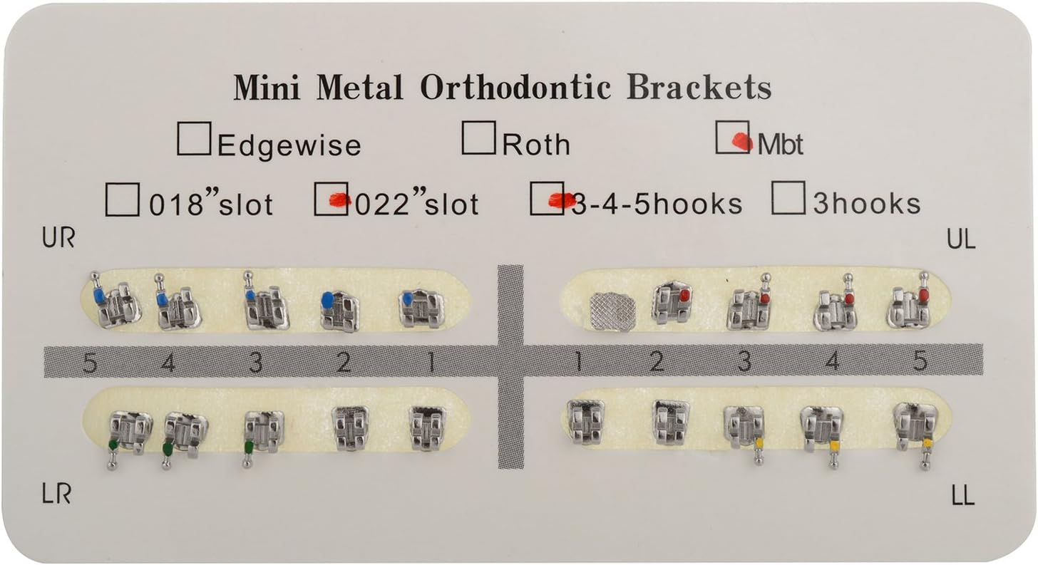 LDS Orthodontic MBT Metal Brackets Kit (Silver, ORTHO_KITS)