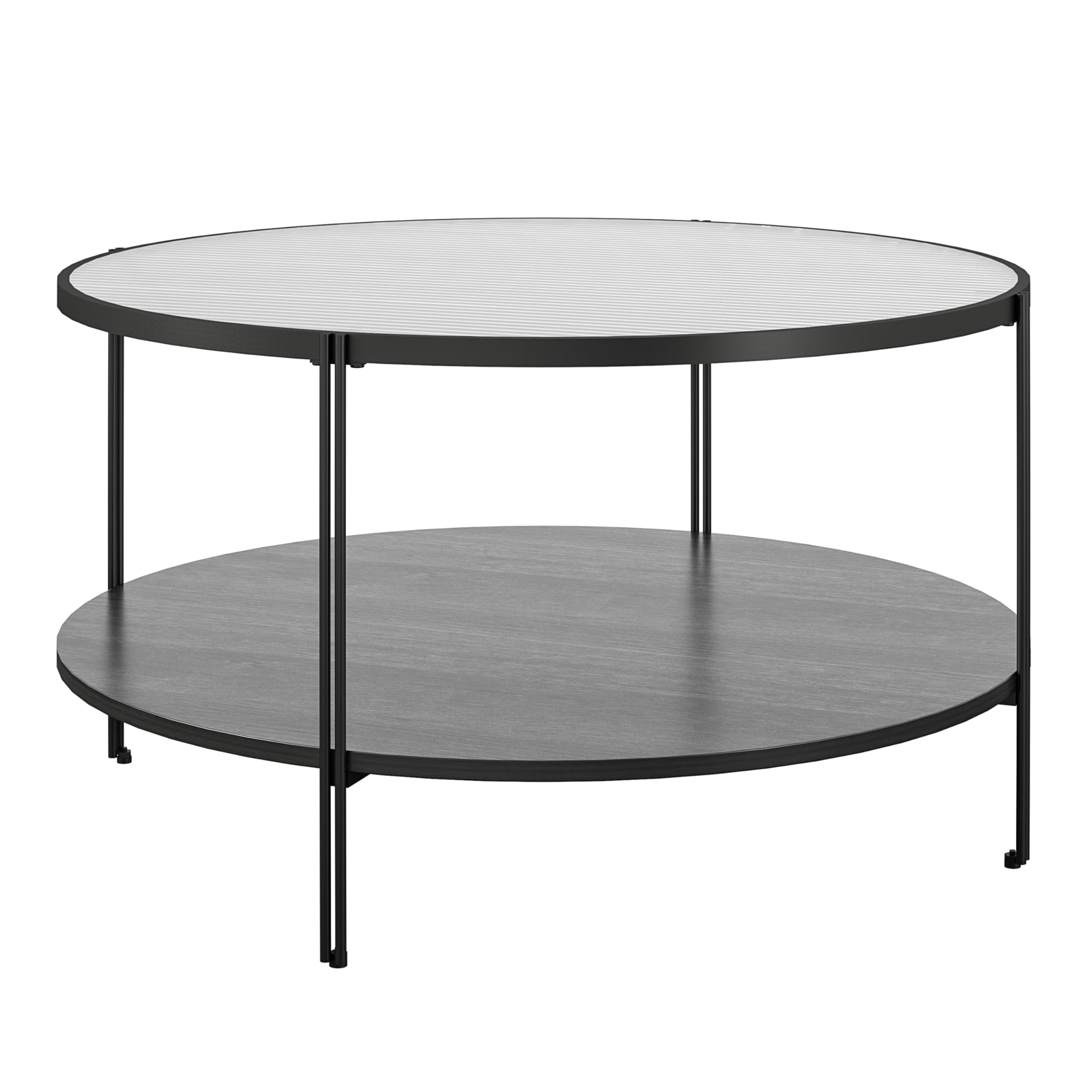 DHP Furniture Wainwright Coffee Table Black Oak Look