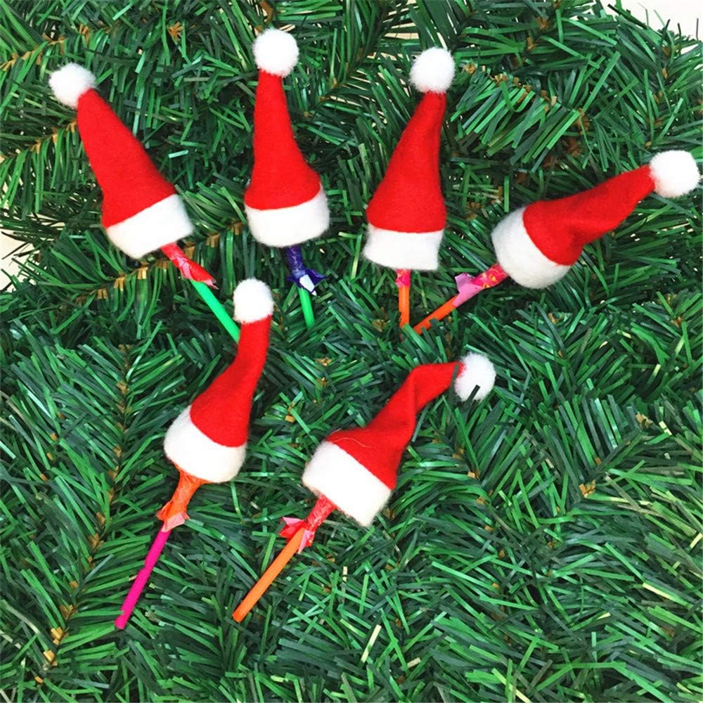 Mini Weihnachtsmützen Set – 20 Stück, 6x13 Cm | Rote Nikolausmützen Für Tischdeko & Besteckhalter