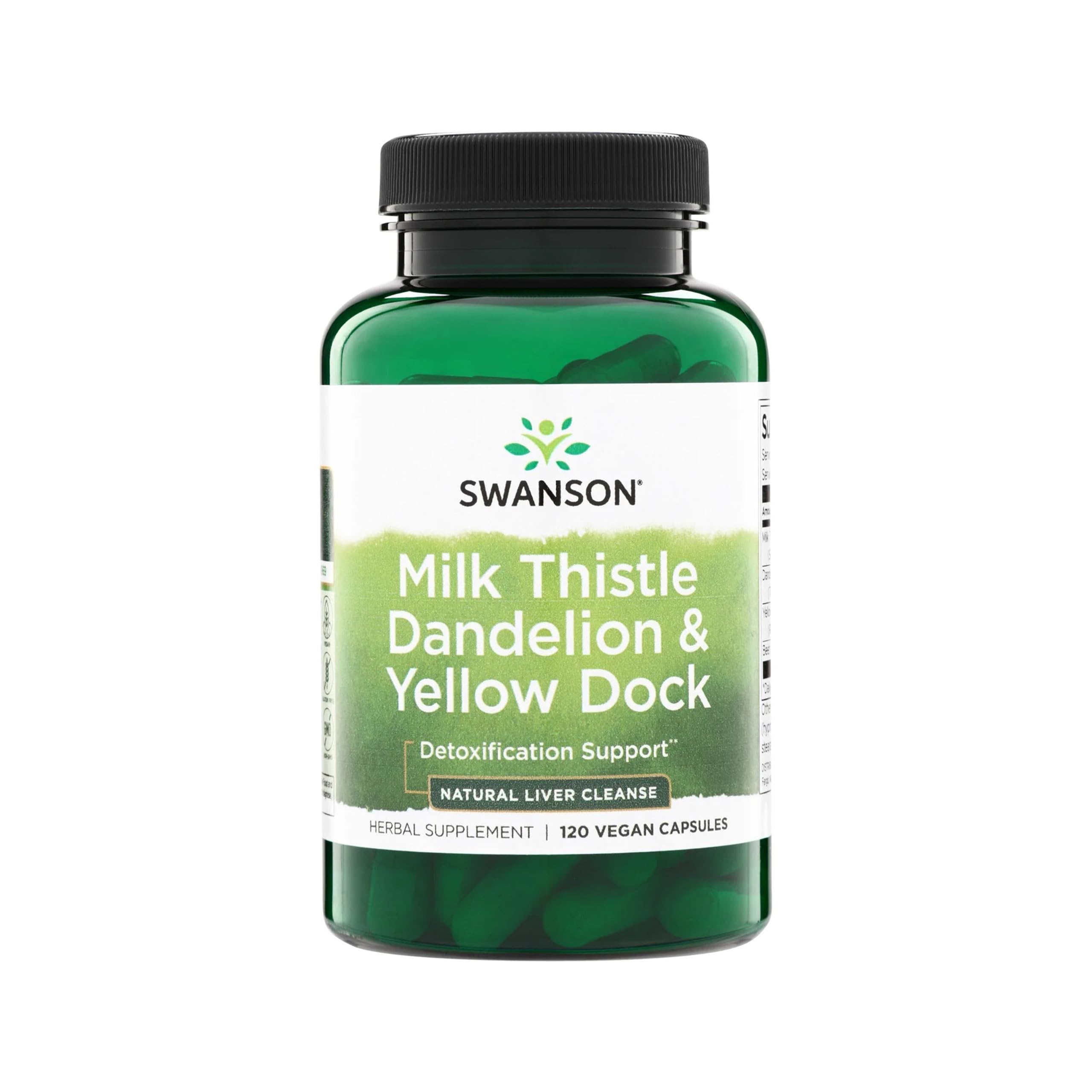 Swanson Milk Thistle, Dandelion and Yellow Dock, 120 Capsules, 1 Pack — Amazon image 8