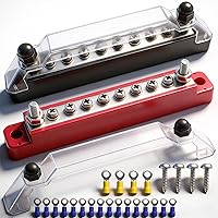 Vista 1 de Barra de bus marina de 150 A 12 V, bloque de distribución de energía de 1/4 pulgadas, barra de bus de batería, bloque de terminales de barra