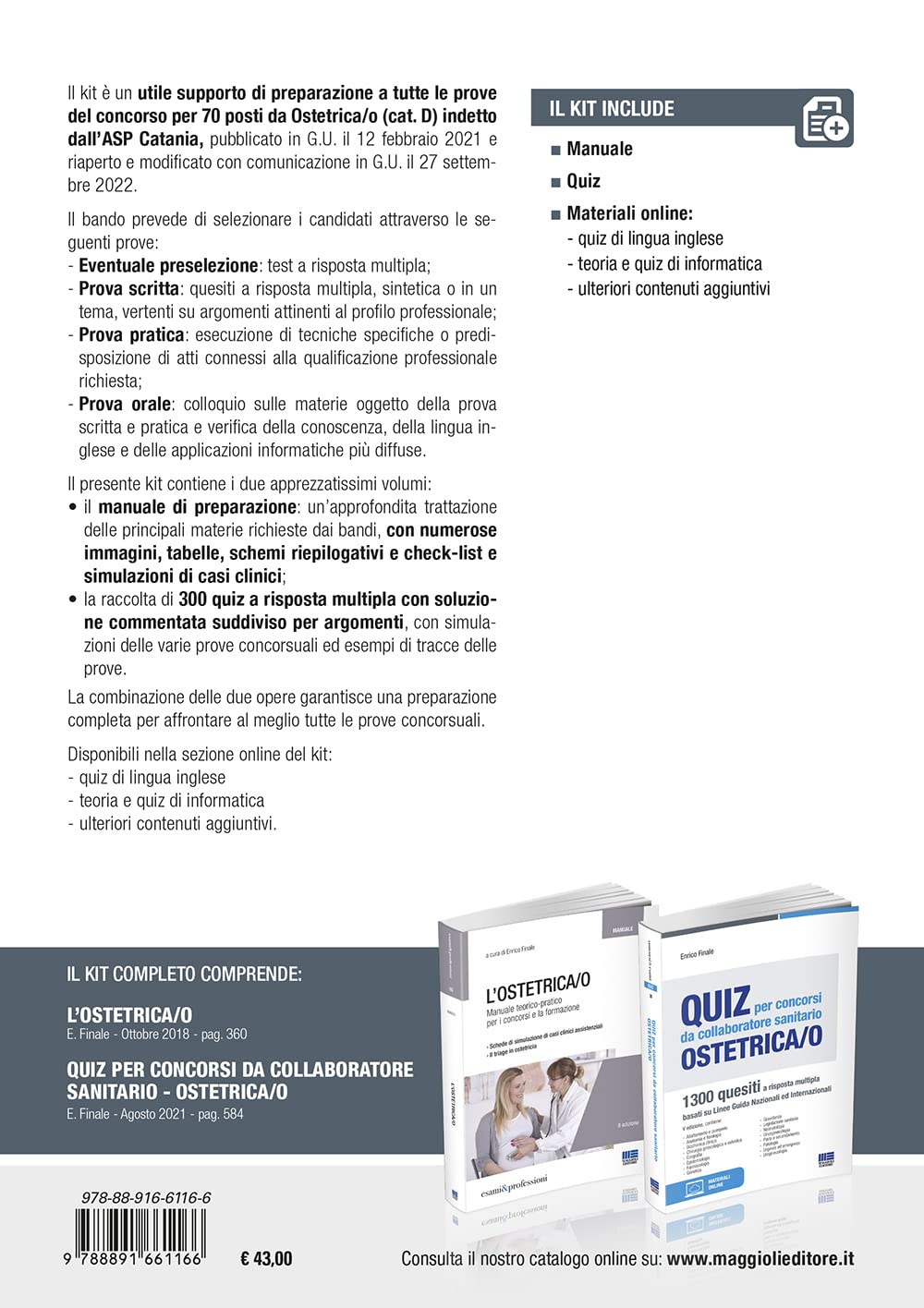 Concorso 70 ostetriche ASP Catania. Teoria e test per la preparazione al concorso. Kit. Con espansione online