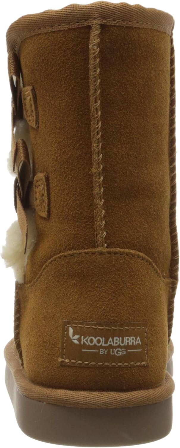 Koolaburra by UGG Girls' Victoria Short Boot (Toddler/Little Kid) 5 Big Kid Chestnut