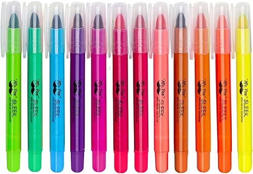 Mr. Pen - Resaltadores de gel, paquete de 12, colores surtidos, resaltadores bíblicos para biblias que no sangran Colores Variados