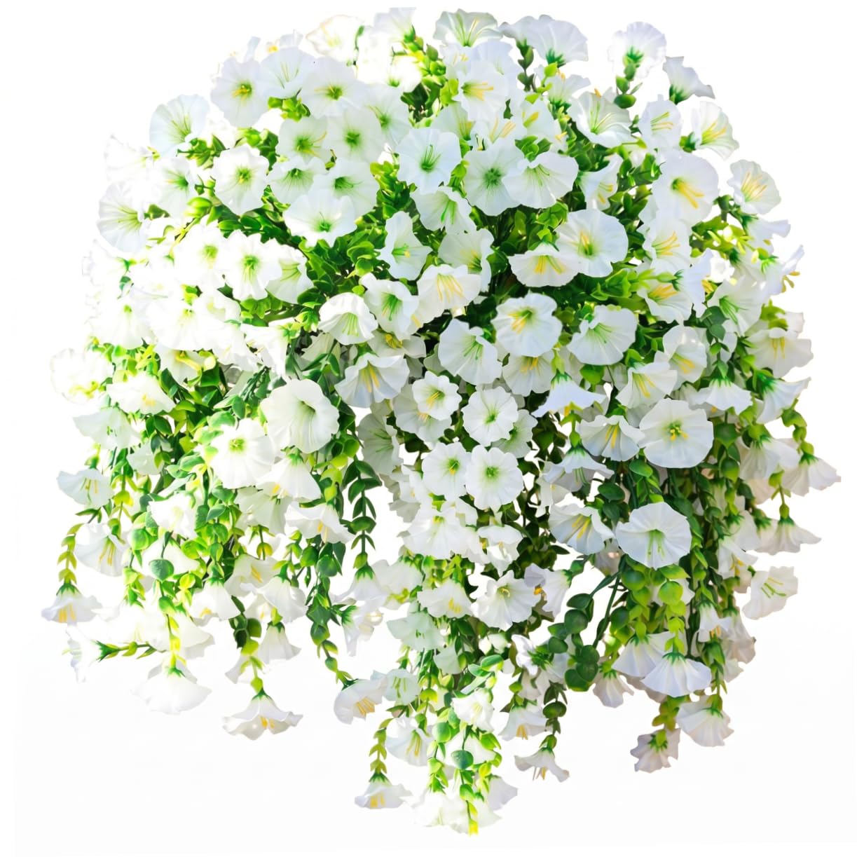 Pétunias artificiels extérieurs résistants aux UV et fleurs suspendues