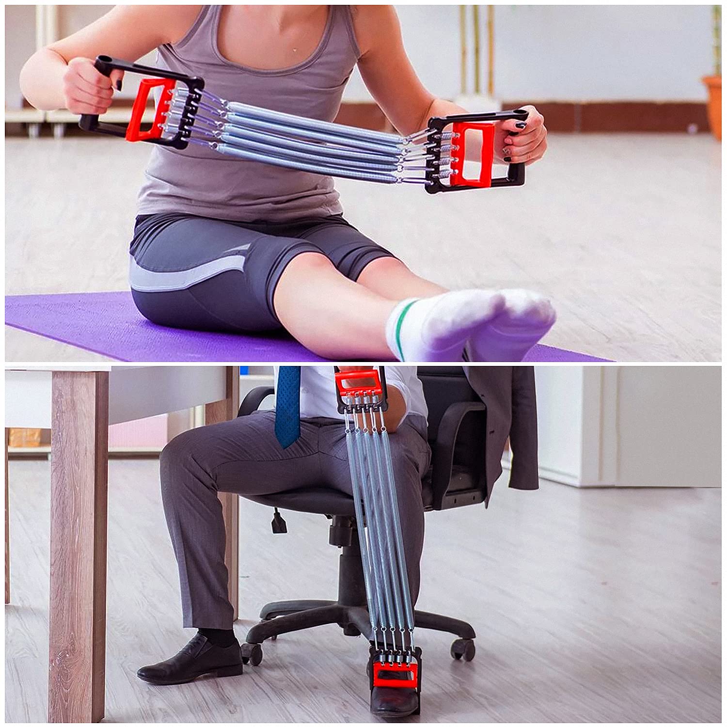 DBREAKS Estensore Pettorali Regolabile, Esercitatore Muscolare Regolabile a Molle, Espansore professionale per Torace, Estensore Attrezzo con Molla in Acciaio Rimovibile, per Esercizio e Fitness