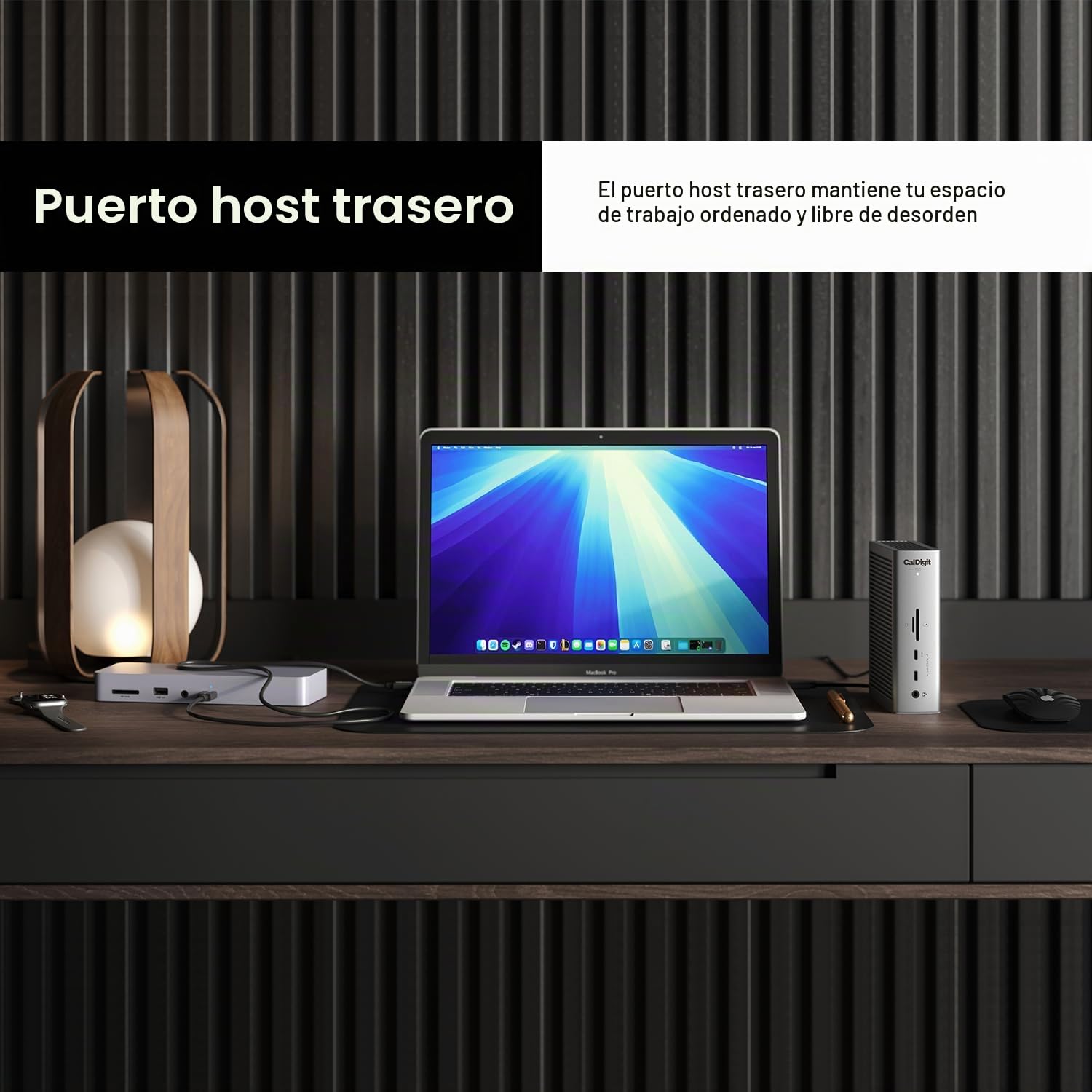 CalDigit TS5 Thunderbolt 5 Dock - 15 puertos, carga de 140 W, 80 Gb/s TBT 5 x 4, USB-C 10 GB x 3, USB-A x2, Ethernet de 2.5 GB, pantallas duales de 8K a 60Hz, SD y microSD UHS-II, cable trenzado de 1 | Incluye cable Thunderbolt 5, patas de goma y fuente d