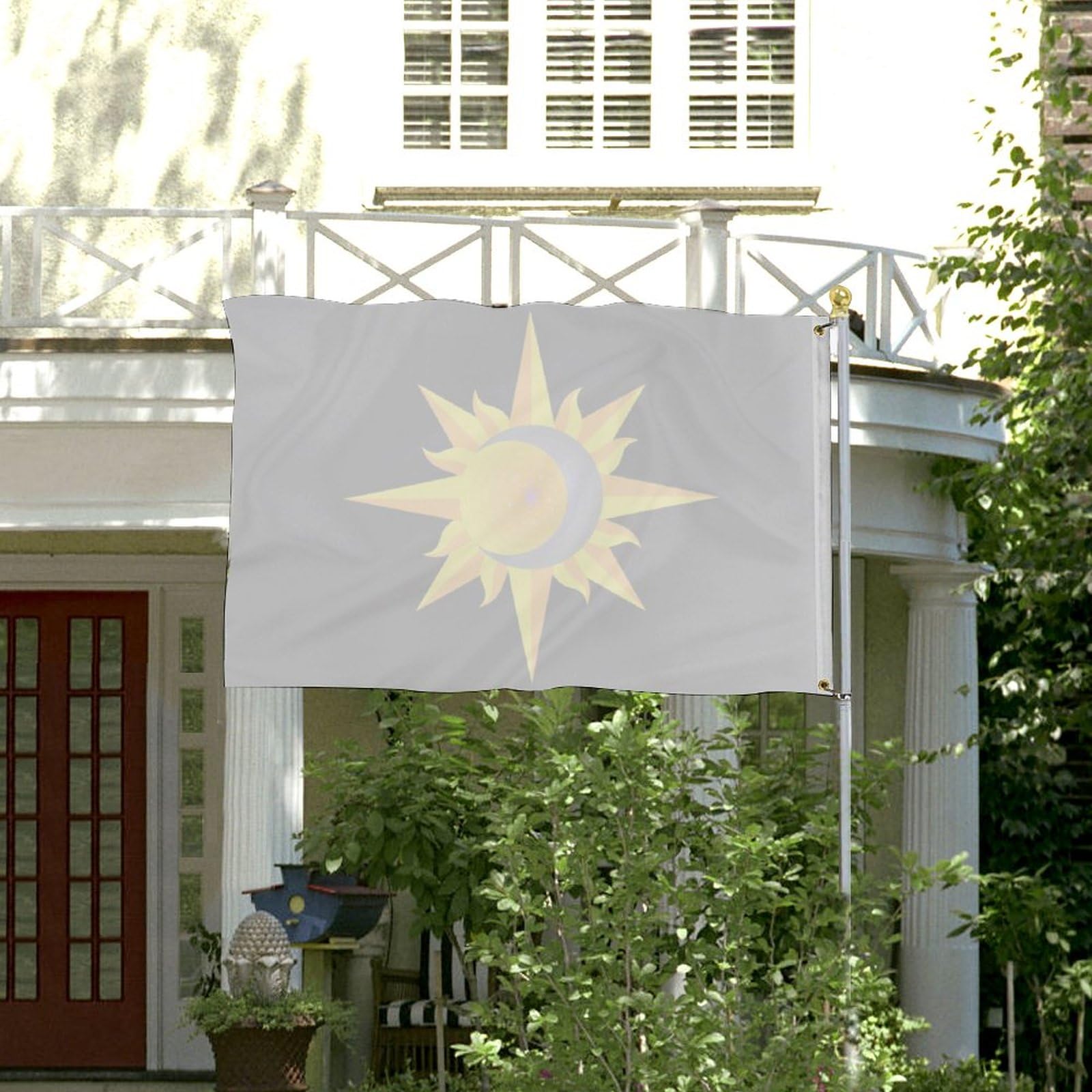 942 Drapeaux De Jardin Pentacle De Fierté Bisexuelle Wicca Païenne Décoratif Drapeaux Décoration Bannière Couleurs Resistant Exterieur Drapeau Militaire, Pour D'Intérieur, Jardin, 90X150Cm