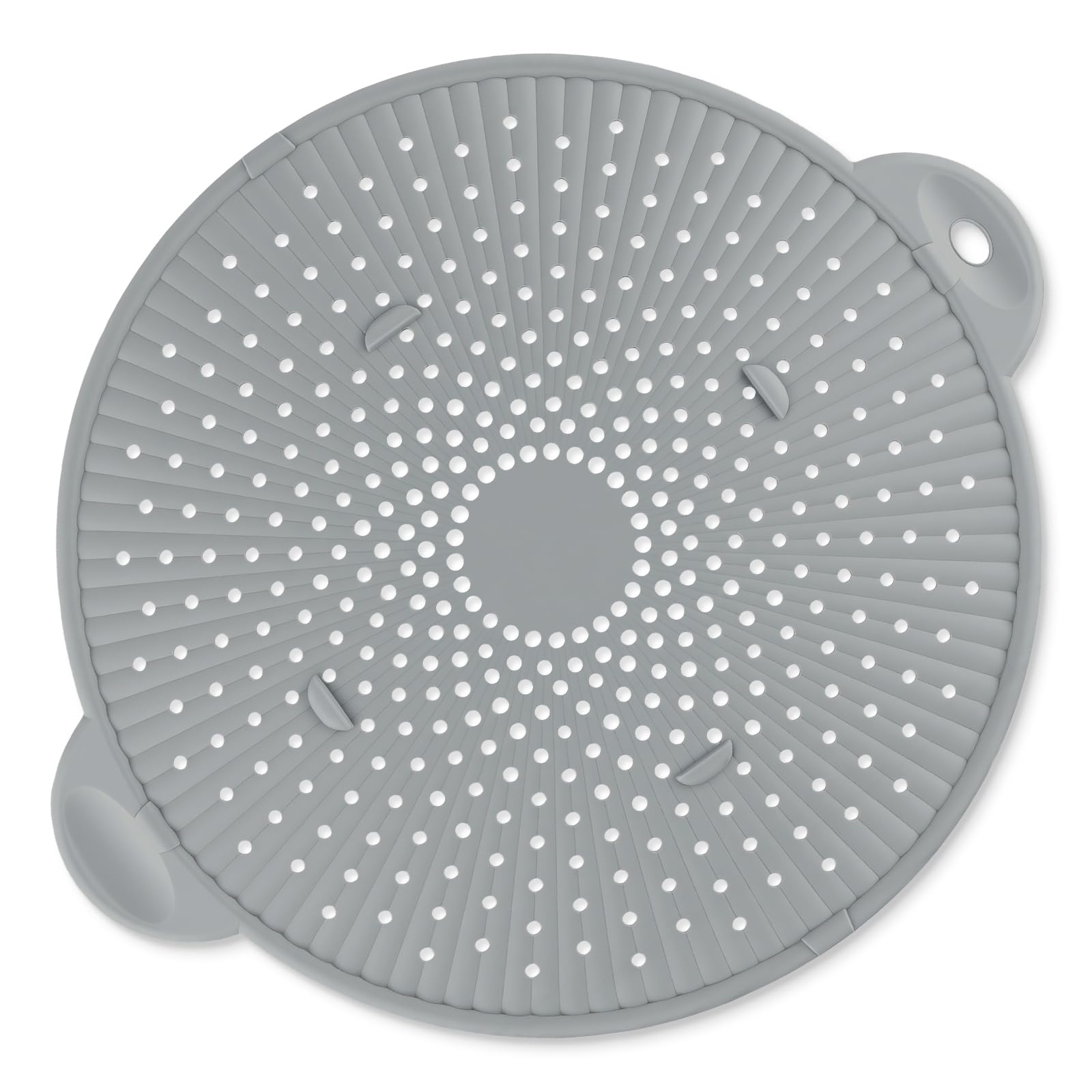 Frying Pan Splatter Guard, Silicone Splatter Screen for Frying Pan, Multipurpose Grease Splatter Guard - Effectively Prevent Most Hot Oil Spills - Fits up to 28.5 CM Cookware（Grey）