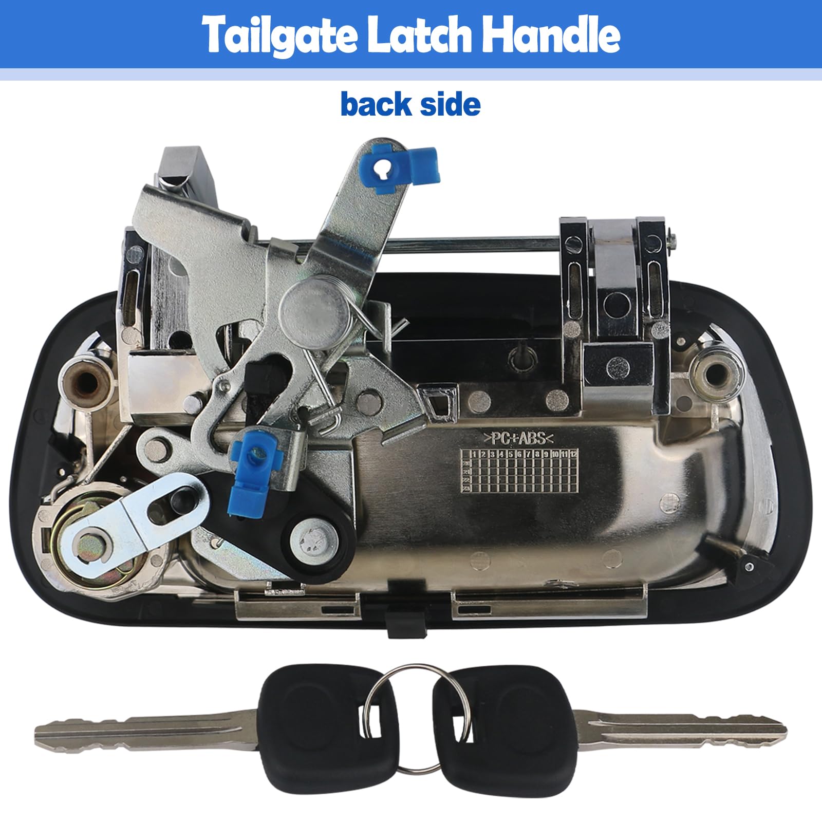Manija De Compuerta Trasera Cromada Para Toyota Tundra 2000-2006 | Con Ojo De Cerradura