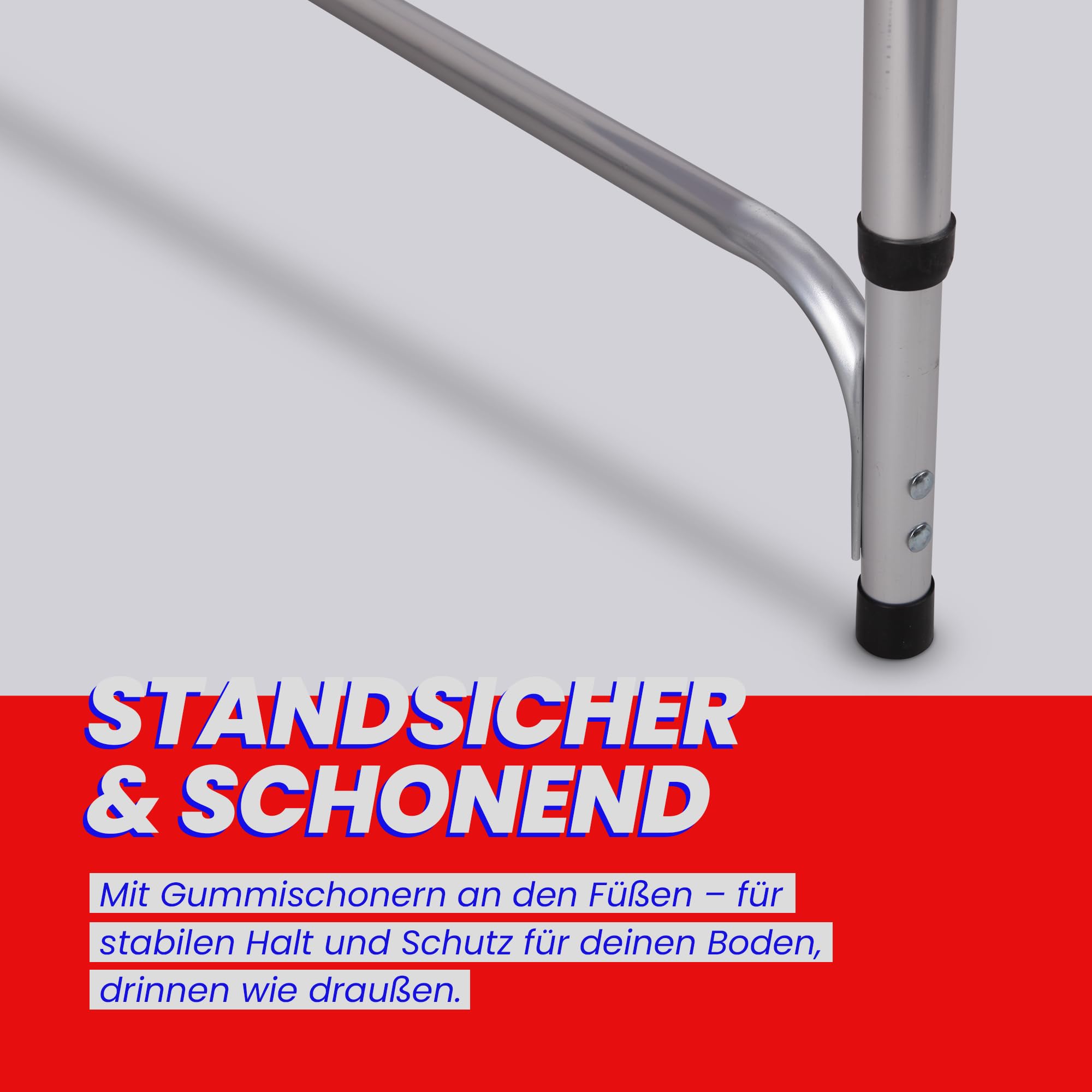 Bestlivings höhenverstellbarer Bierpong Tisch, 240x60x70cm aus Aluminium platzsparender Klapptisch, tragbares Partyspiel für Garten oder Festivals