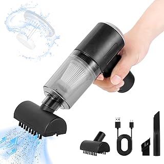 Handheld Vacuum Cleaner Cordless Car Vacuum Cleaner 6000PA Rechargeable Mini Handheld Vacuum Cleaner Portable Mini Hand Held Vacuum Cordless with Filter 3 Nozzles for Car Office Home