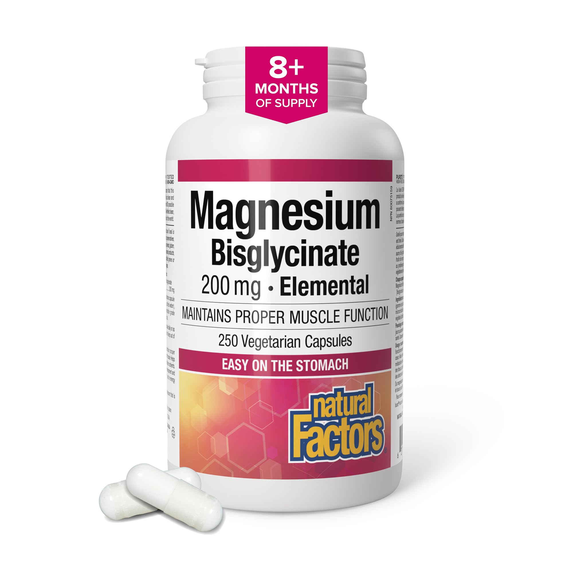 Natural Factors Magnesium Bisglycinate 200mg