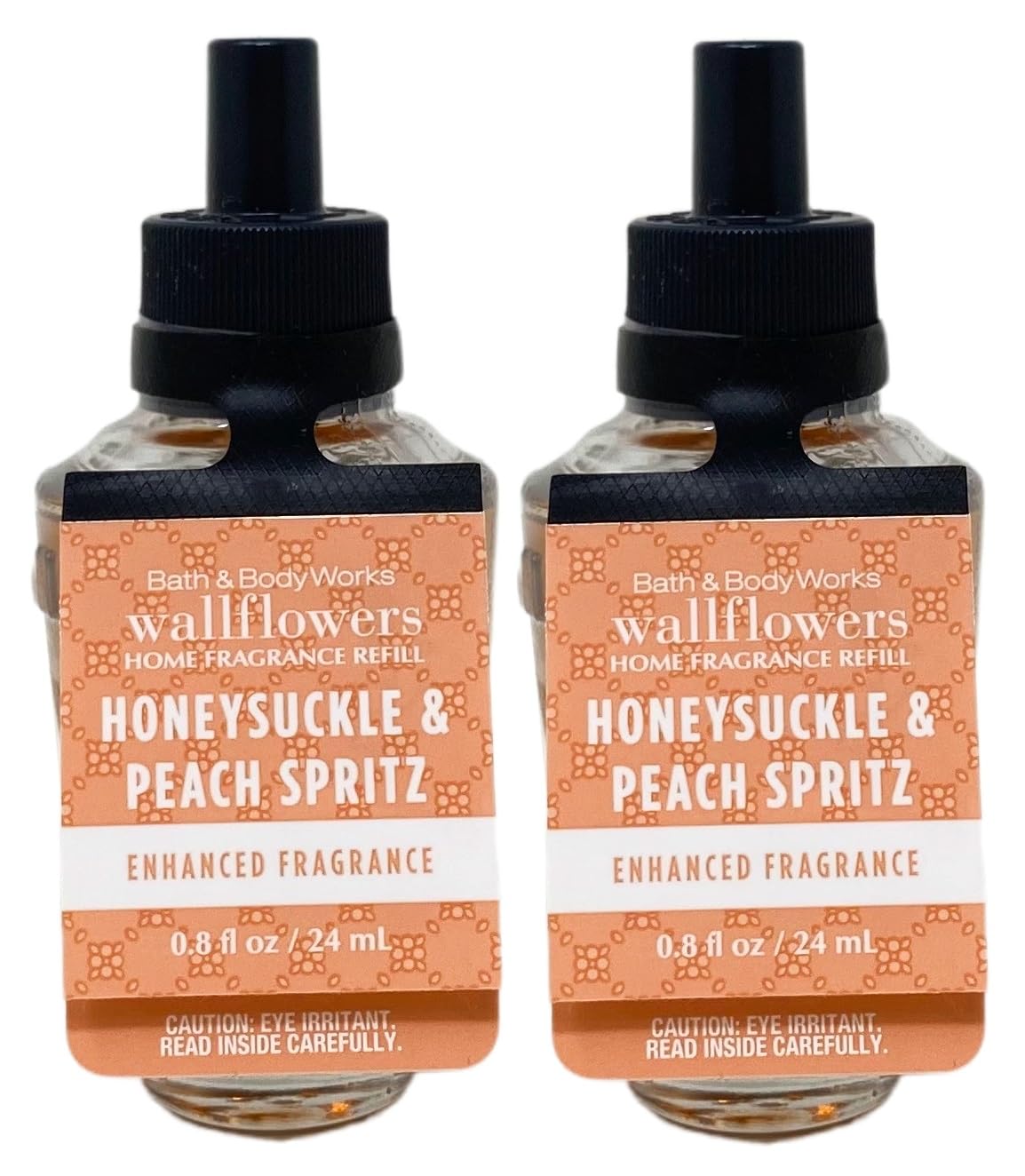 Bath & Body Works Honeysuckle & Peach Spritz Wallflowers Home Fragrance Refills Pack of 2