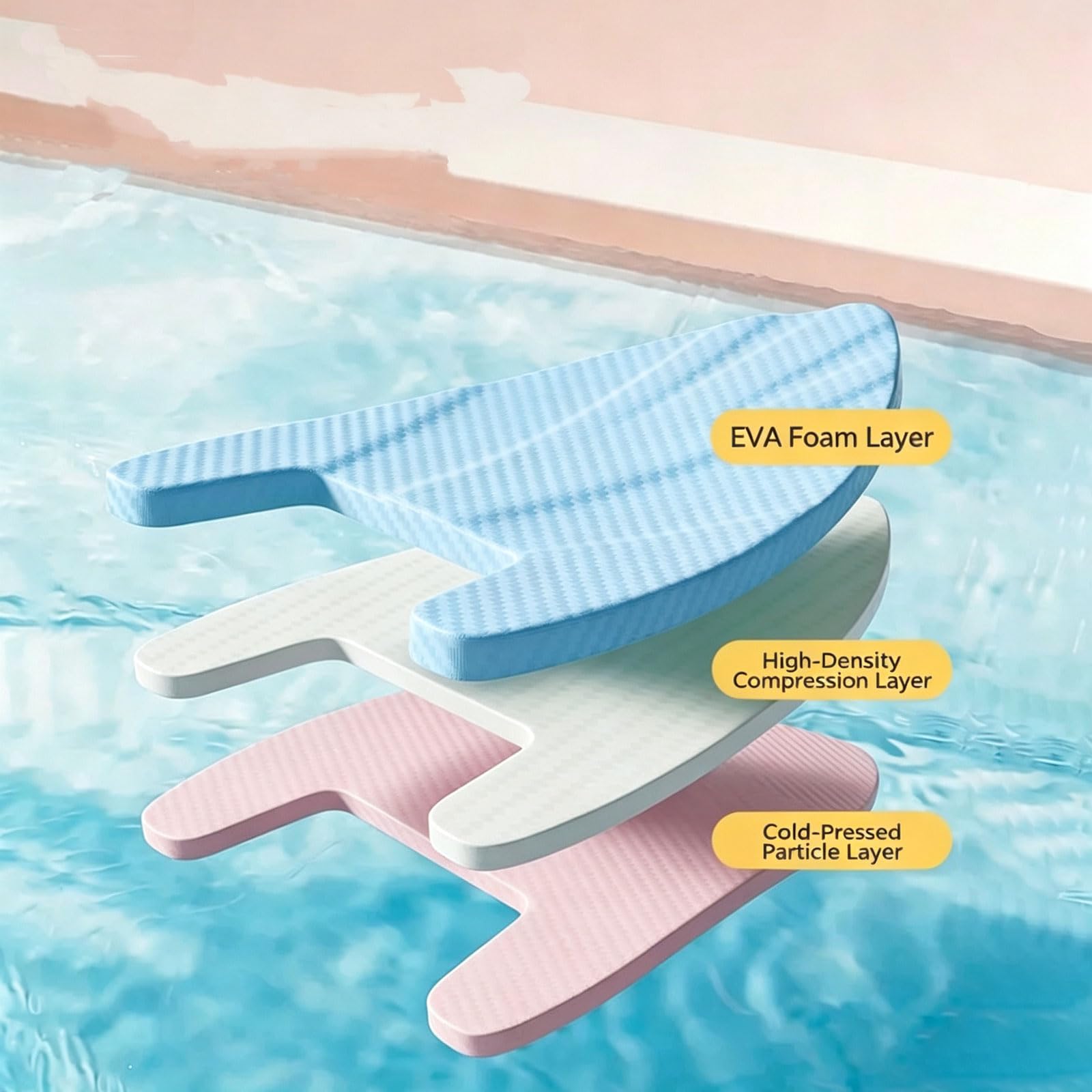 2 PCS Tavola da nuoto unisex Kickboard per Allenamento in Acqua | Tavola Galleggiante Leggera in schiuma EVA Un Aiuto Per Il Nuoto con Manico per esercizi di nuoto e allenamento