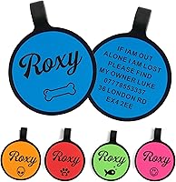 Vista 1 de Dog Tags for Pets Personalized ID Tags Engraved Dog Tag Dog Name Tag ID Tag Custom Dog Tags for Dogs Cats Puppy Kitty Silicone Personalized Dog Tag