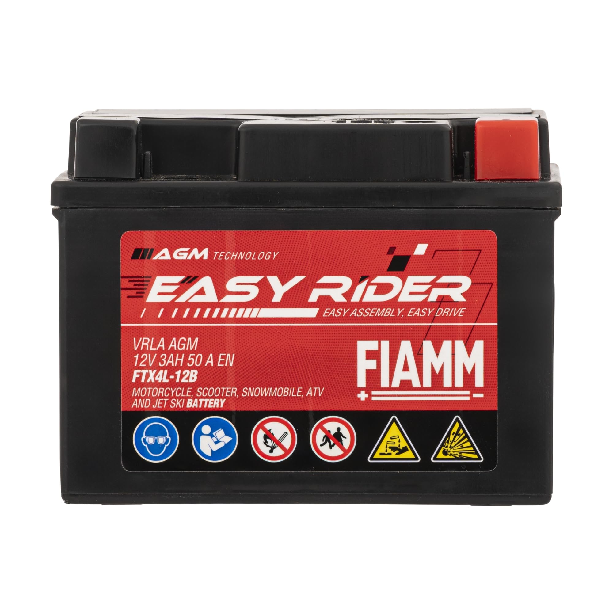 Fiamm Batteria Moto Scooter FTX4L-12B 3AH 50A AGM Senza Manutenzione