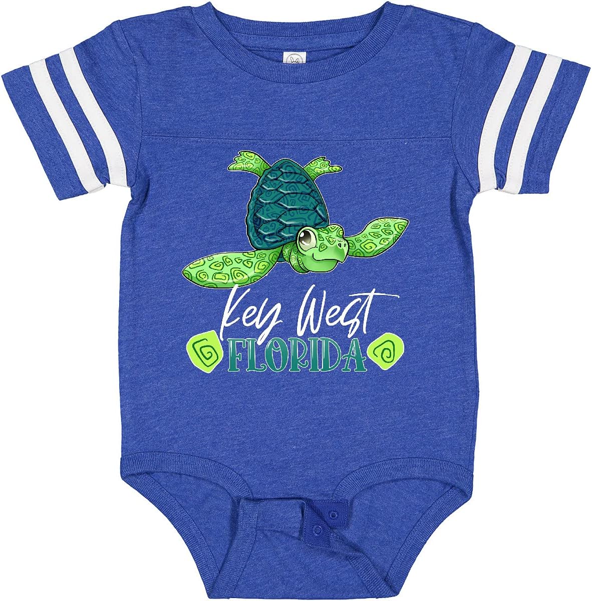 inktastic Key West, Florida Happy Sea Turtle Baby Bodysuit