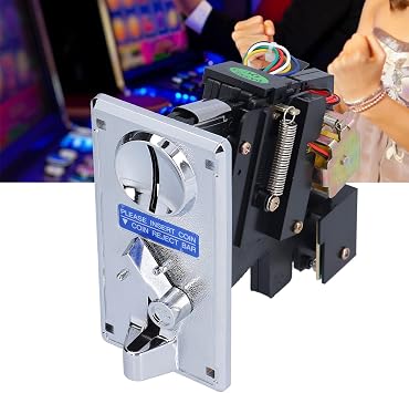 Zyyini Acceptor, Game Vending Machine Acceptor, CPU Multi Acceptor Selector Programmable for Game(Silver Gray)