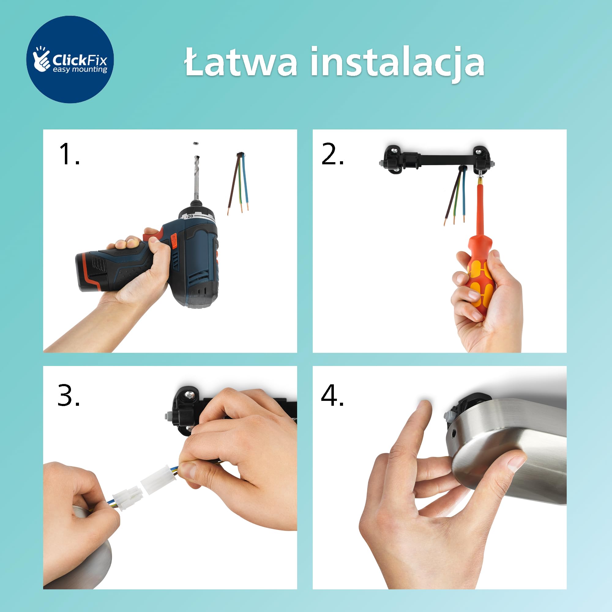 Philips LED Lampa Łazienkowa Rover, Okrągła 10 W, 1500 lm, 2700 K, IP44, Wodoodporna, Czarna