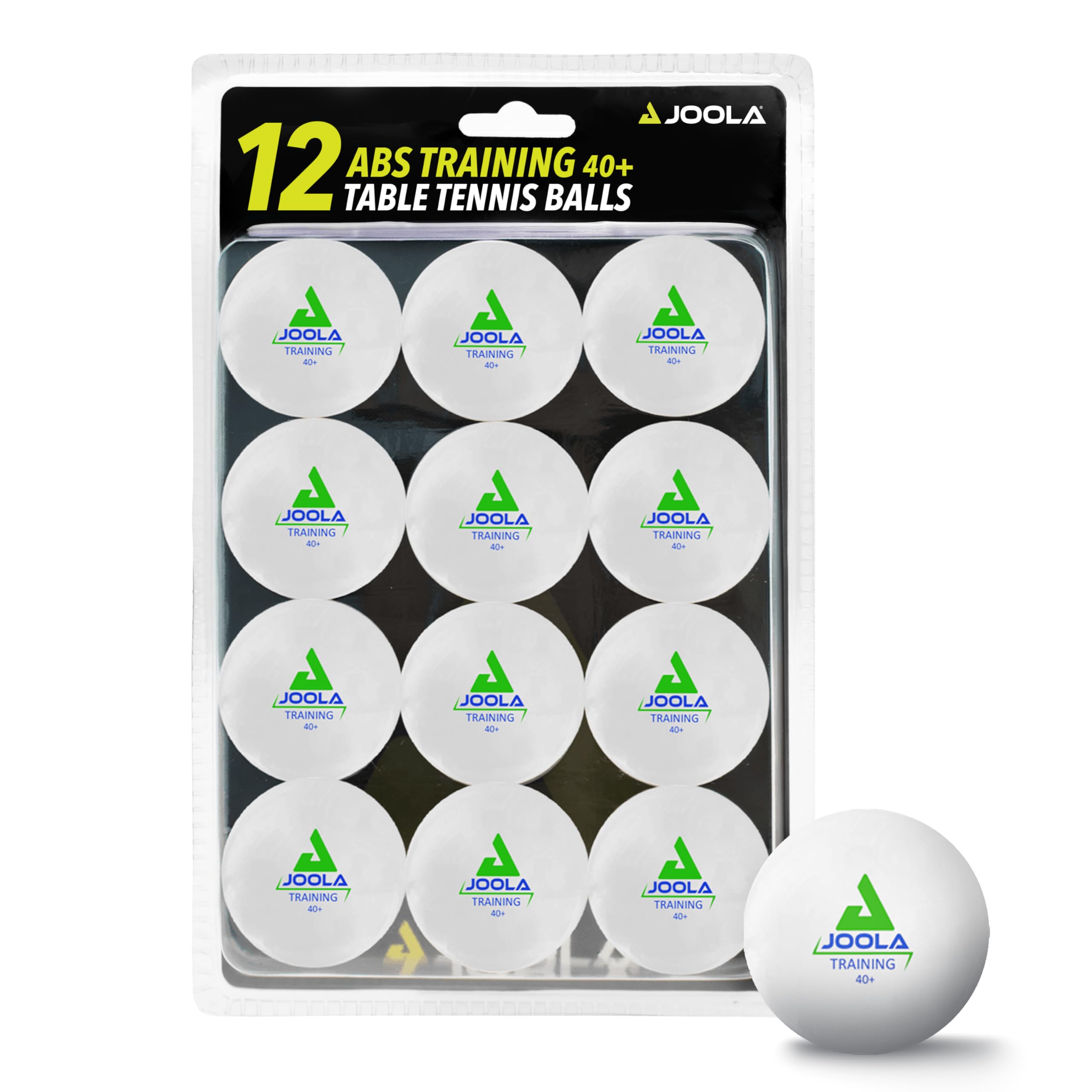 JOOLA Training 3 Star Table Tennis Balls 12, 60, or 120 Pack - 40+mm Regulation Bulk Ping Pong Balls for Competition and Recreational Play - Fun as a Cat Toy - Indoor and Outdoor Compatible