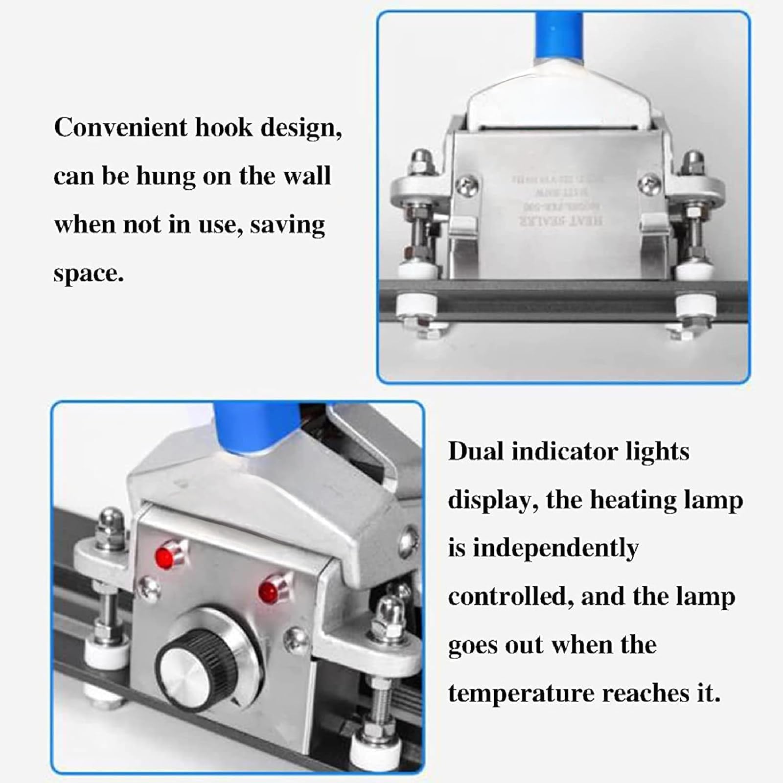 Máquina selladora térmica de mano, sellador de crimpado portátil para almacenamiento de alimentos, bolsas de plástico y aluminio, diseño compacto, ideal para el hogar y viajes, fácil de usar y