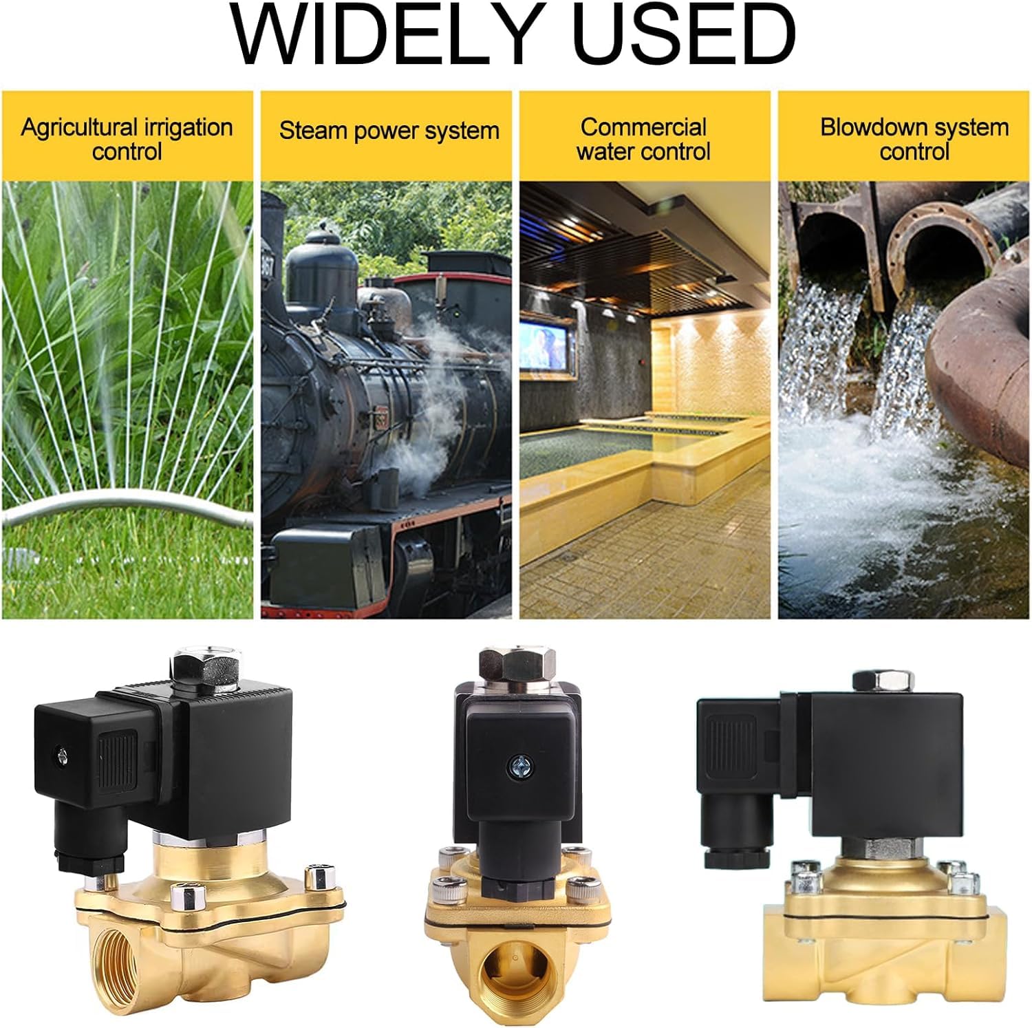 Magnetventil Messing,1" 220V AC Elektromagnetventil,Elektrisch Magnet Ventil,Brass Solenoid Valve, Messing Elektrisches Magnetventil Direktgesteuert für Wasser Luft