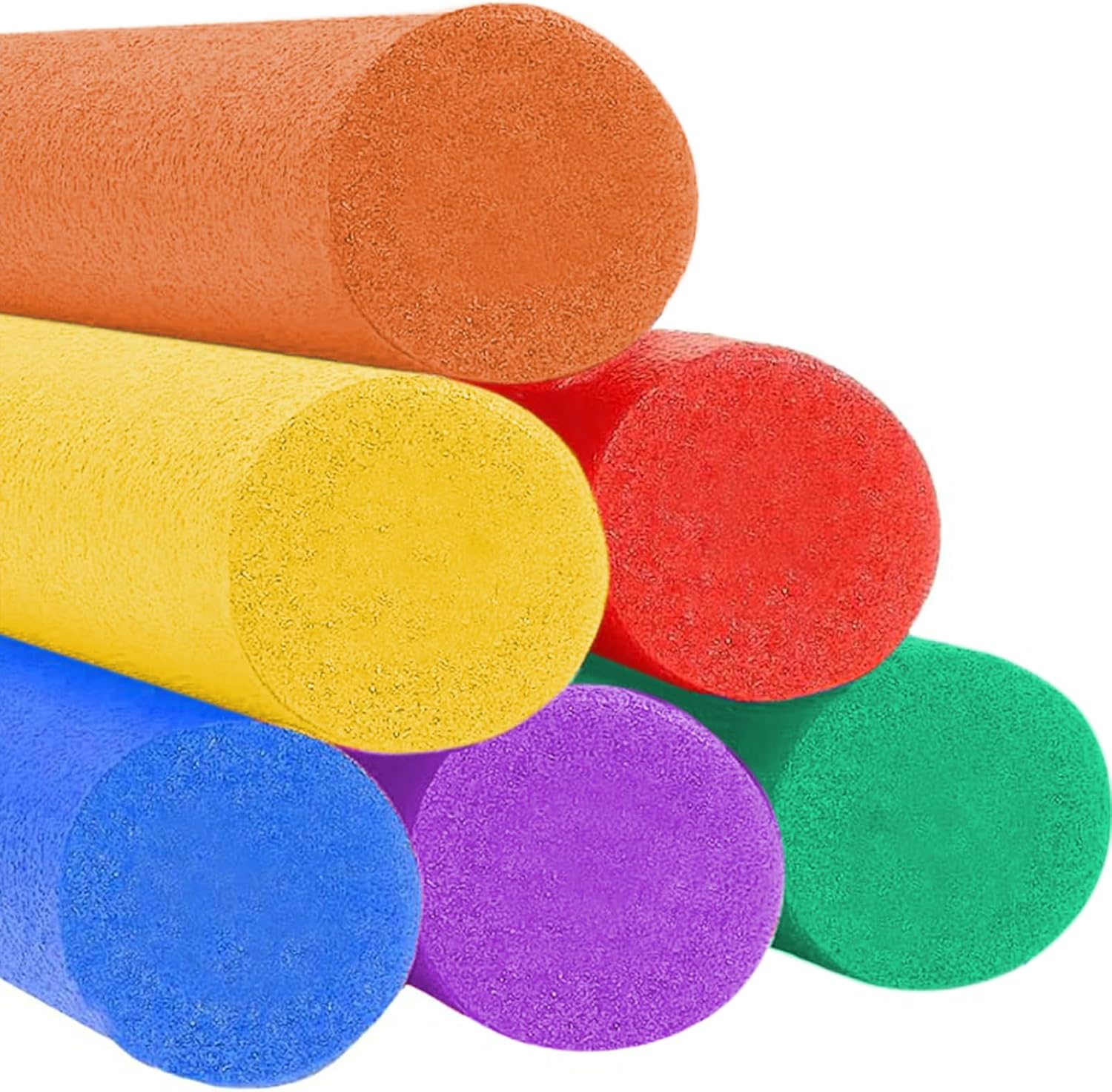Chochkees Blue Red Variety Pool Noodles Swimming Solid Core Foam Tube, Floating Thick Noodles for Floating, Pool Accessories, 52"