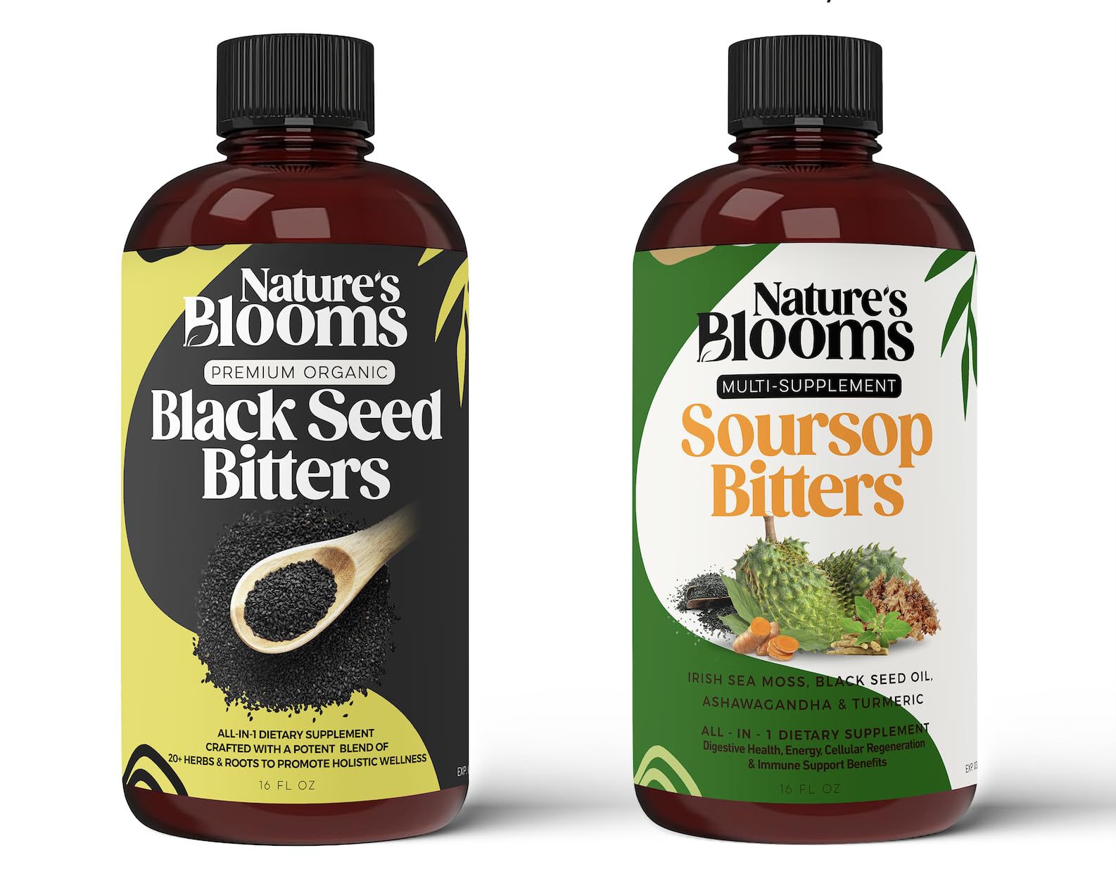 Amazon.com: Nature's Blooms Soursop & Black Seed Bitters Bundle