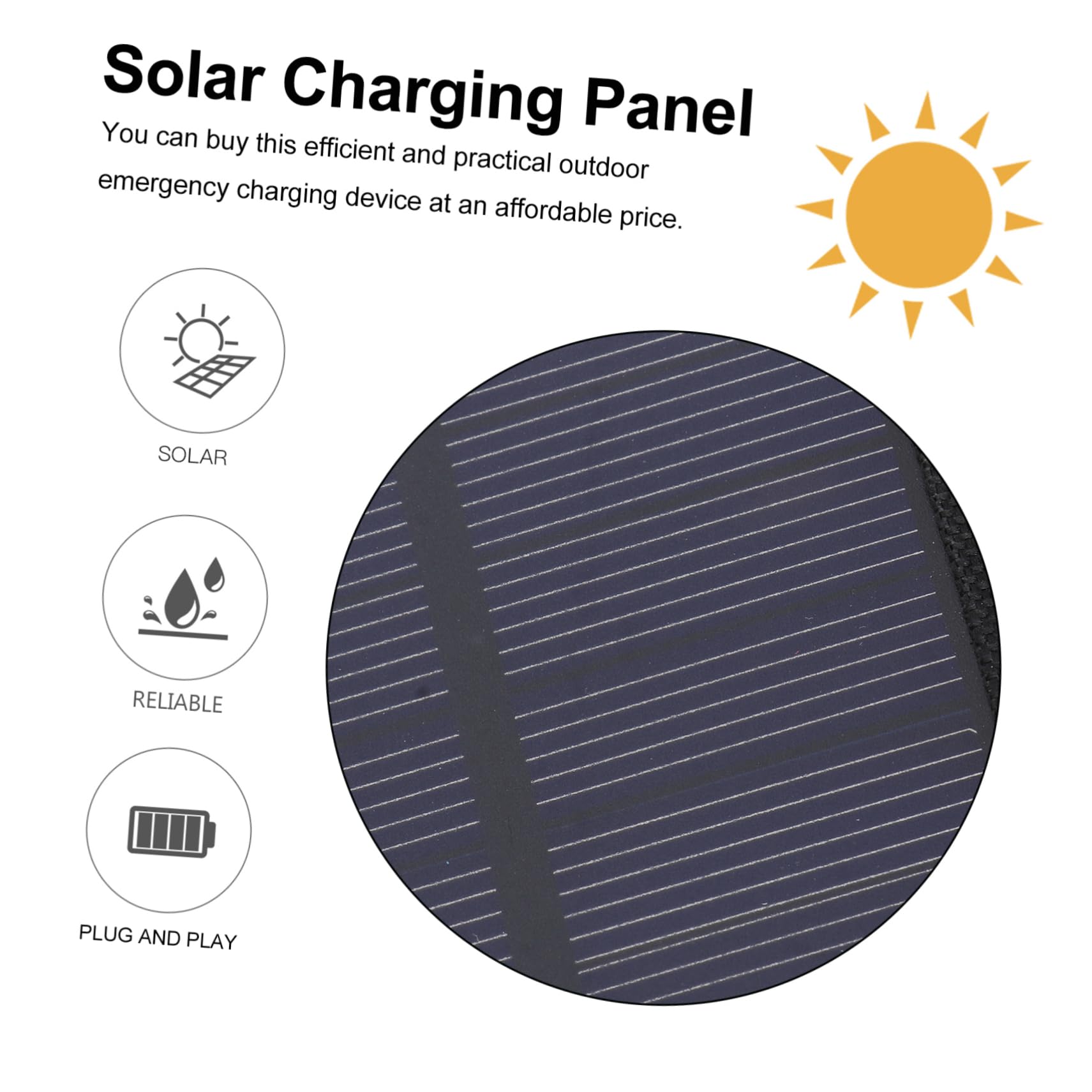 Toyvian Paneles Solares Plegables USB para Exteriores Equipo de Carga Solar para Dispositivos Móviles Material Duradero y Ligero