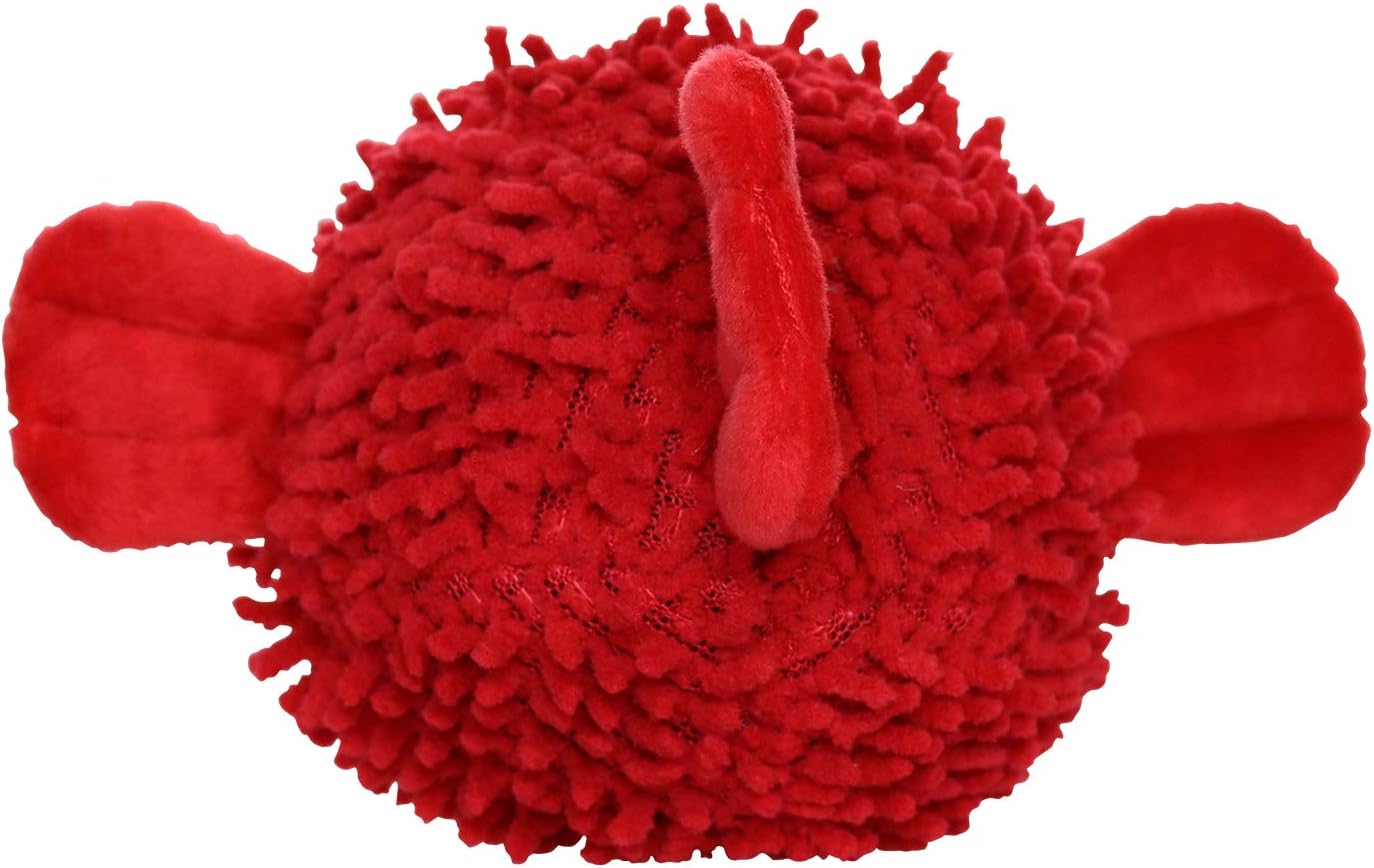 MIGHTY- Microfiber Ball - Ocean – Made with Squeaker Balls and Minimal Stuffing. Strong & Tough. Interactive Play. Machine Washable & Floats (Blowfish, Jr)