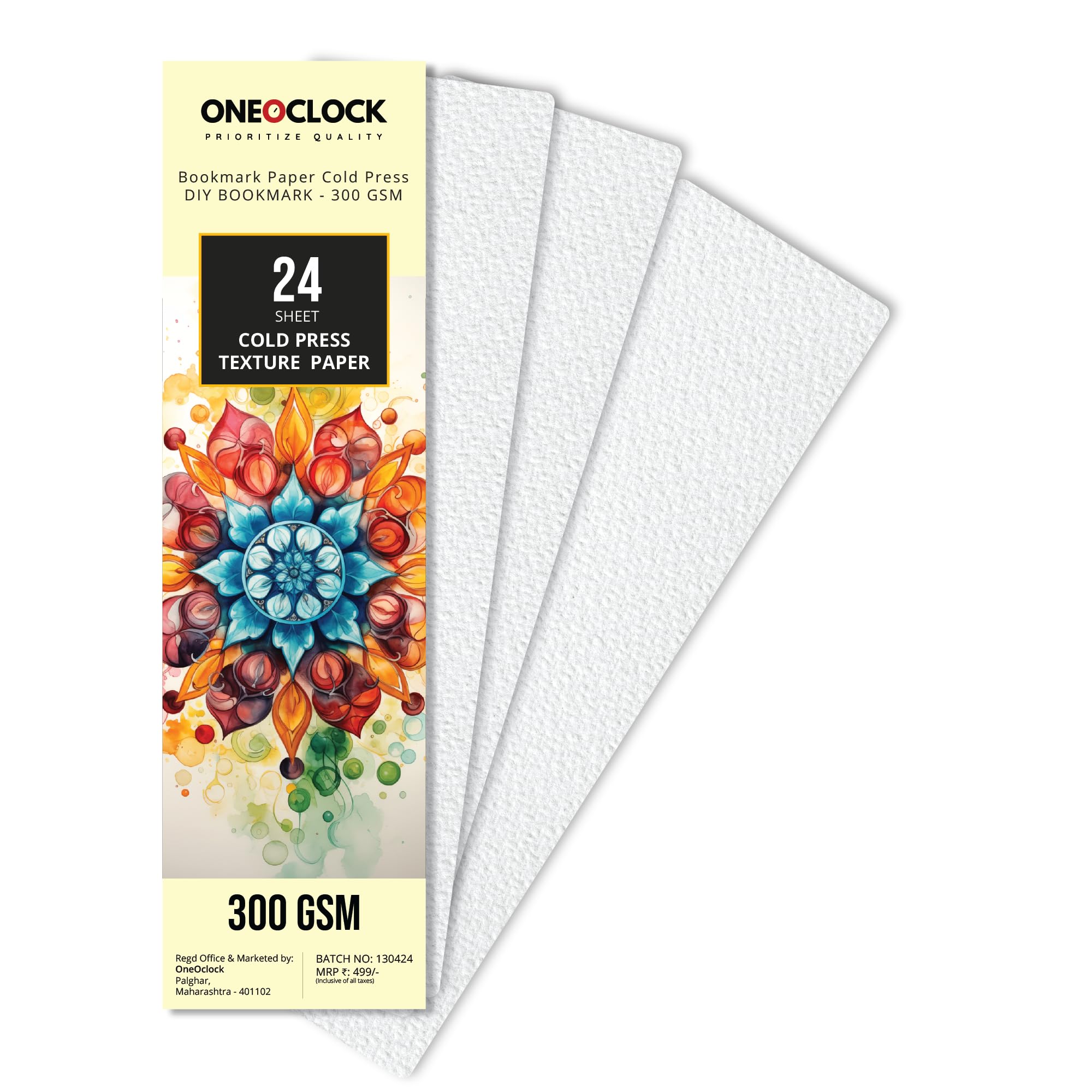 Bookmark Watercolor Paper, 300 GSM, 18 x 5 CM, Cold Press, Rounded Corner, Texture, DIY Bookmark, Acid Free, Non-Toxic (24) (B0D7MYJLXX) Amazon Price History, Amazon Price Tracker