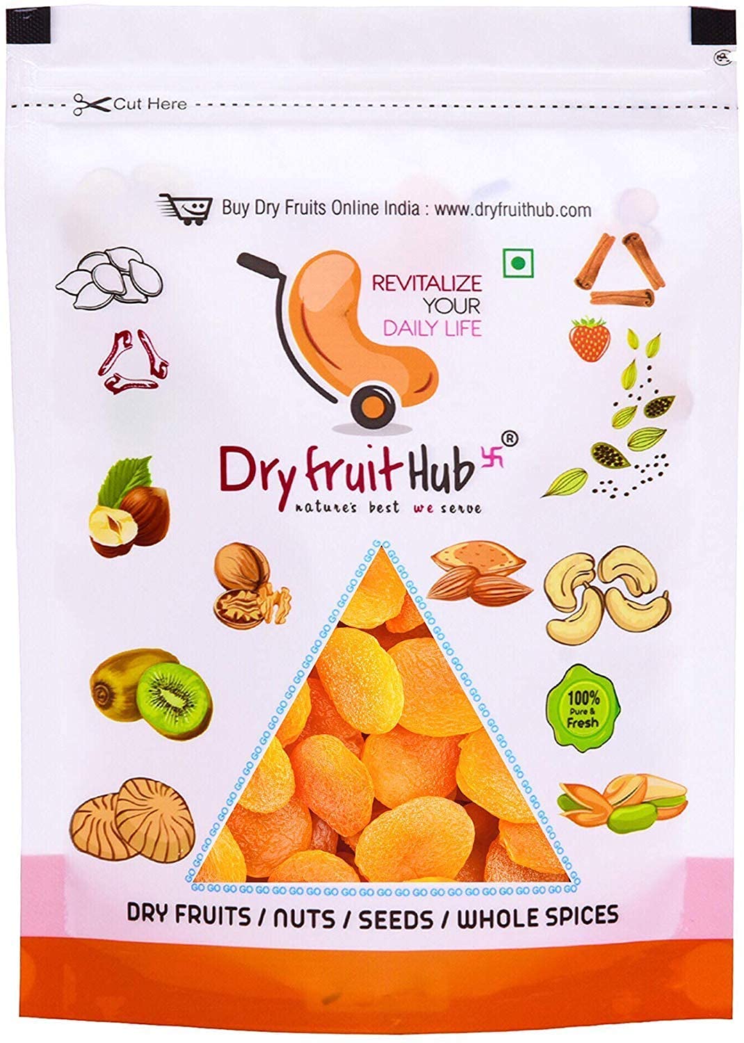 Dry Fruit Hub Dried Turkish Apricots 250gms, Dried Apricots Seedless, Dried Apricots Dry Fruit, Turkish Dried Apricots