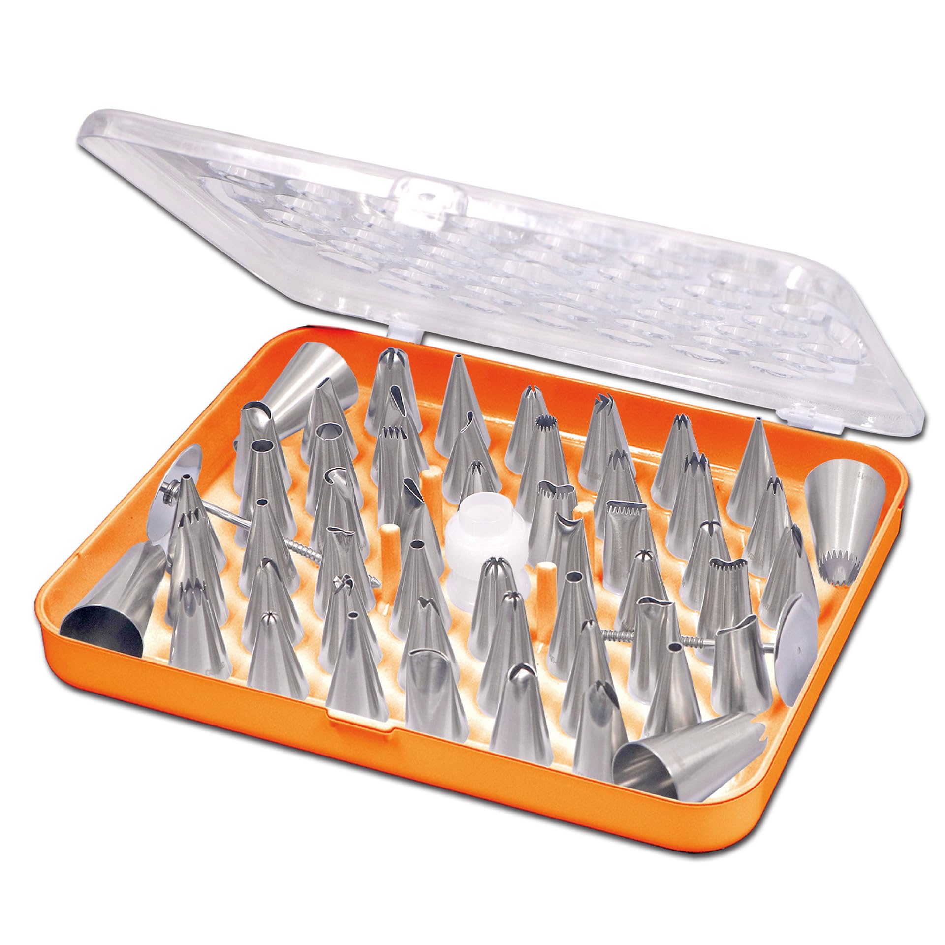 Set di ugelli a spruzzo, 56 pezzi, in acciaio inox, per decorazioni di torte e pasticceria, beccucci professionali per cottura e pasticceria