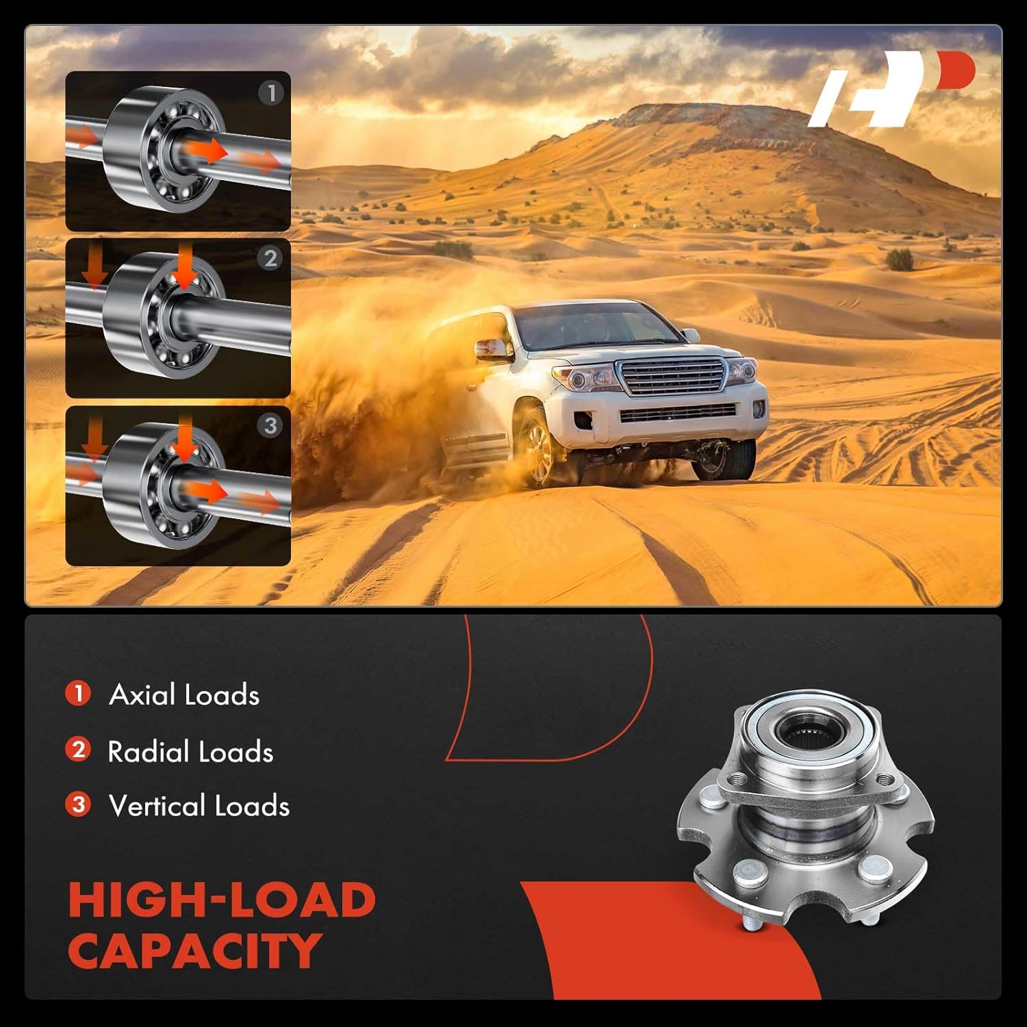 A-Premium 2 x Rear Wheel Bearing and Hub Assembly with 5-Lug Compatible with Toyota Matrix 2009-2013, Pontiac Vibe 2009-2010, AWD Only