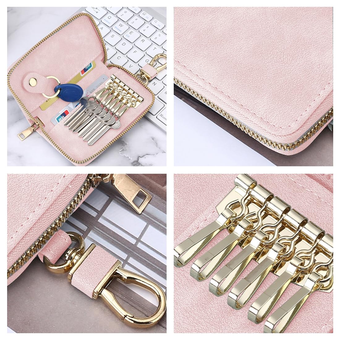 Portachiavi Raccoglitore Multifunzione - Con 6 Ganci, Tasche E Portamonete, Impermeabile