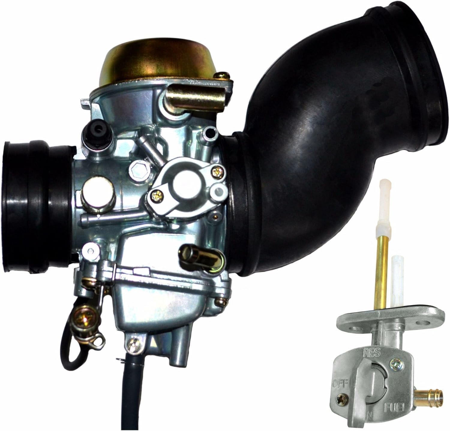 ZOOM ZOOM PARTS Carburetor Intake Manifolds Fuel Petcock for Yamaha Grizzly 600