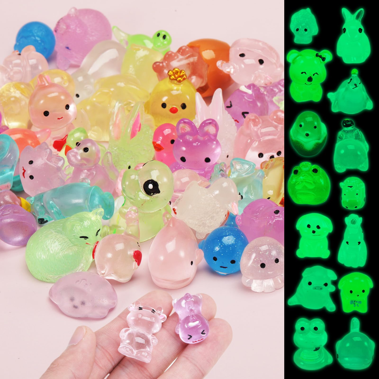 tlidfgeo 72pcs Mini Resin Animals