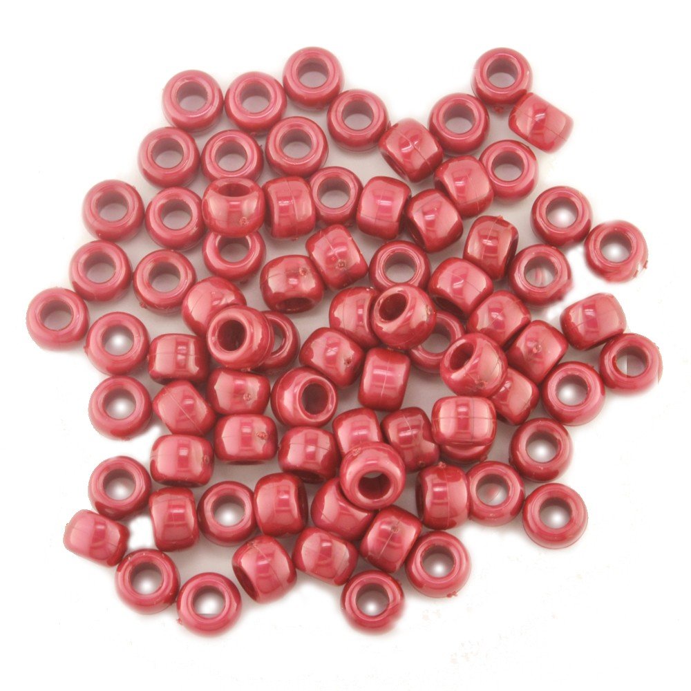 Pearl Pony Bead Red Qty 200