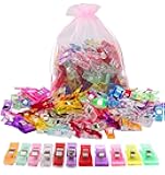 Pack of 100 Sewing Clips and Fabric Clip, Sewing Notions for Sewing Quilting Supplies, Crafting Tools Accessories, Paper Work, Assorted Colors (80 Small+20 Middle Plastic Clips)