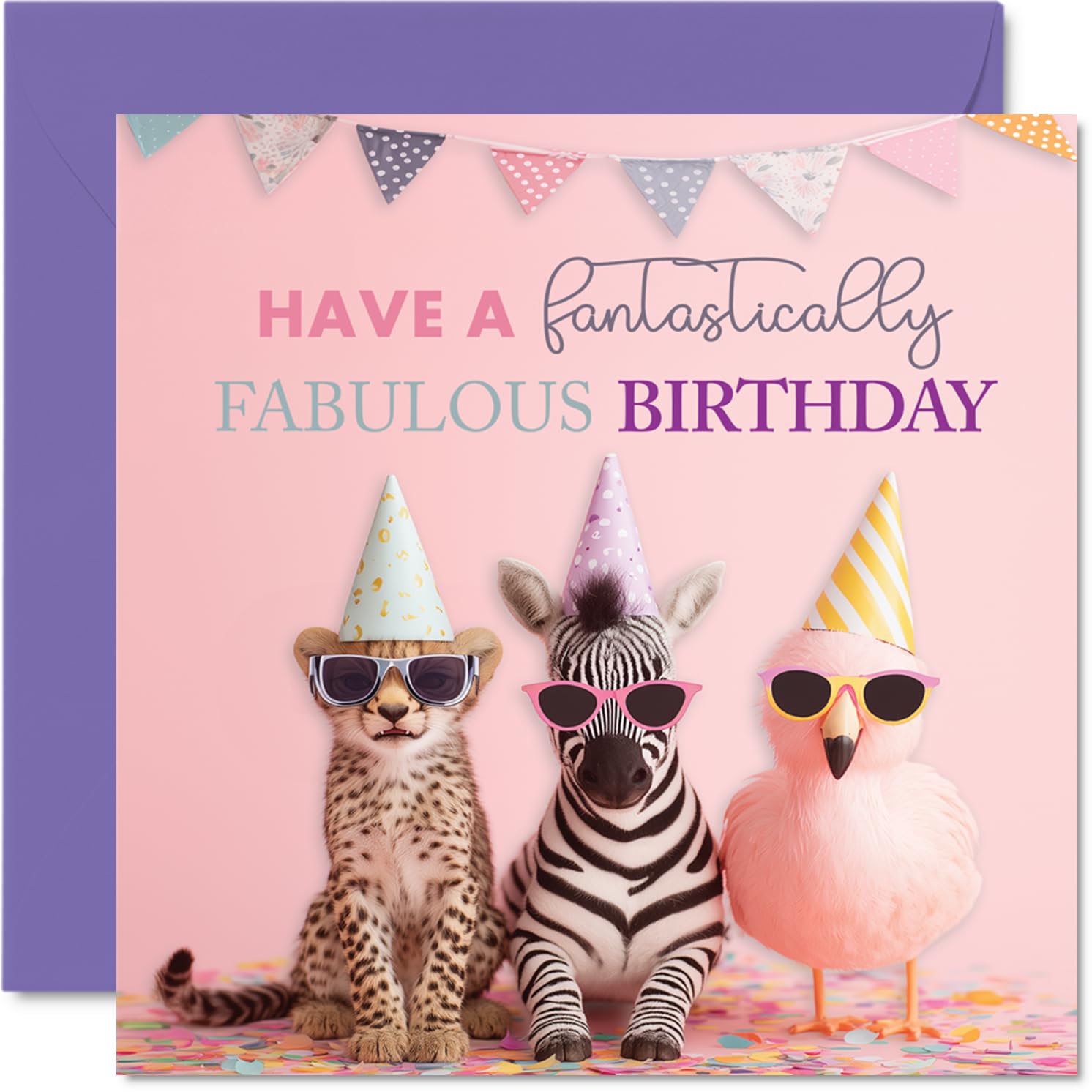 Generic Birthday Card for Women - Fantastically Fabulous - Happy Birthday Card for Girls, 145mm Female Greeting Cards