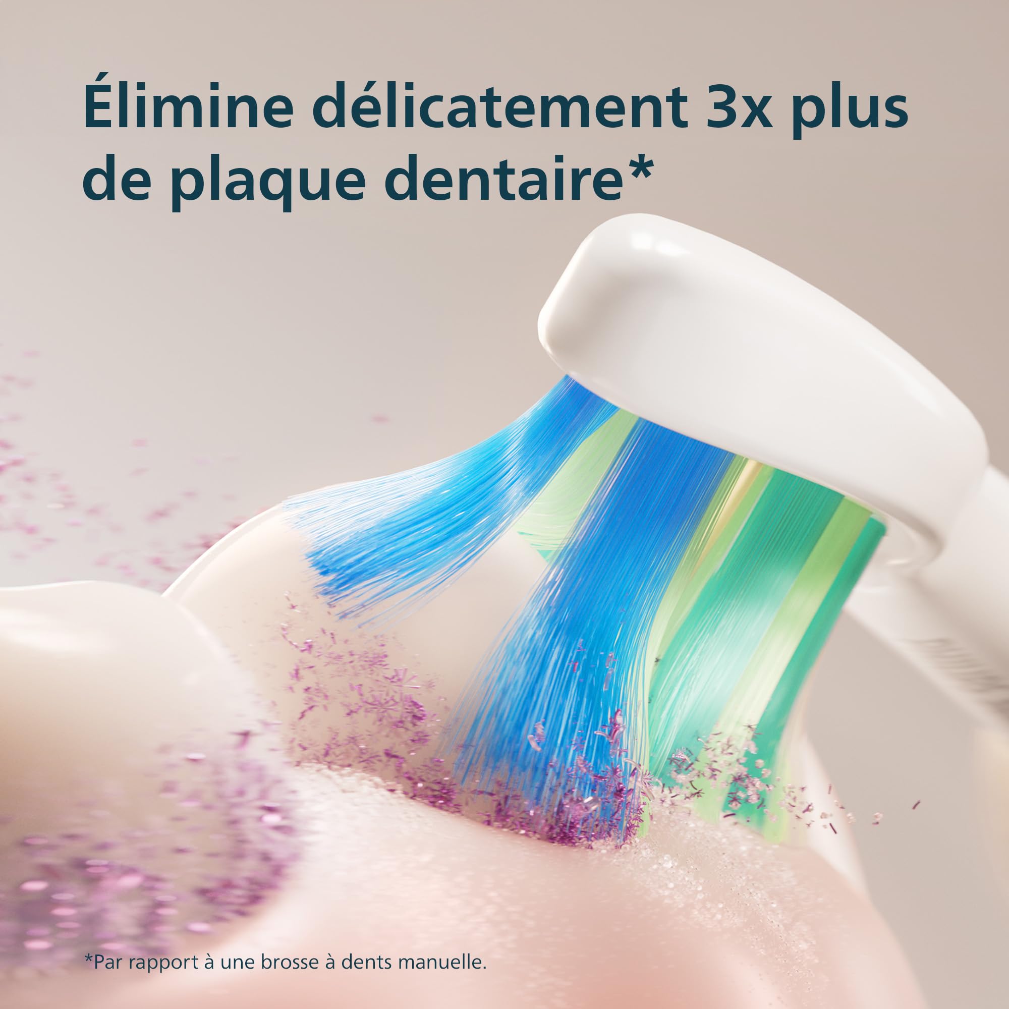 Philips Sonicare série 2100 – Brosse à dents électrique, brosse à dents sonique avec 2 niveaux d’intensité, EasyStart, SmarTimer, 14 jours d’autonomie, coloris blanc, modèle HX4021/01, [Nouveau]